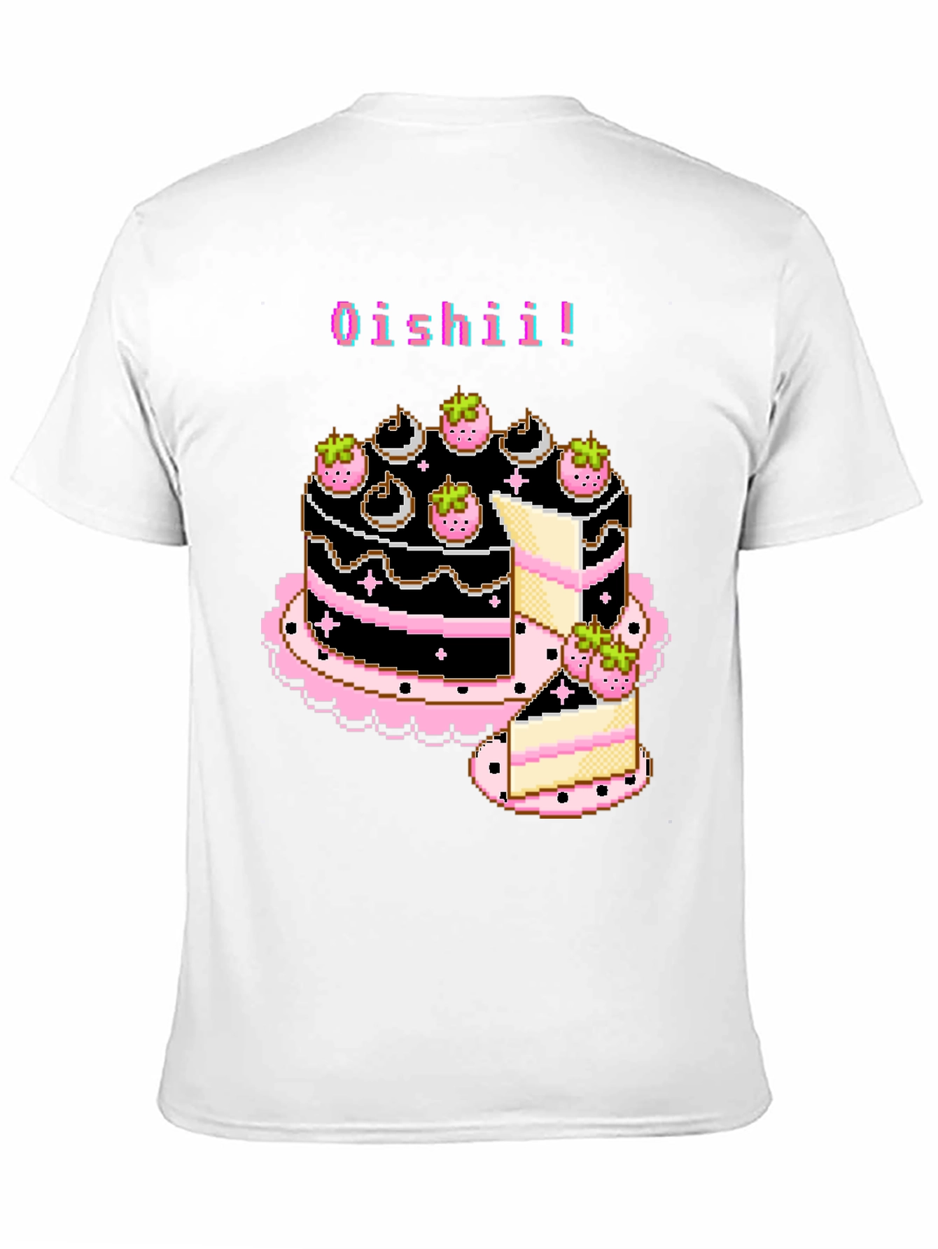 Pixel Art Oishii Cake T-Shirt