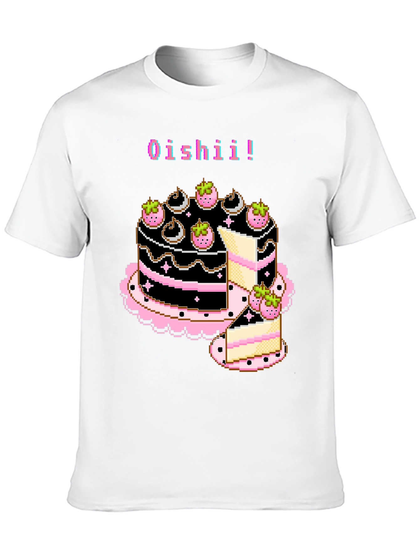 Pixel Art Oishii Cake T-Shirt