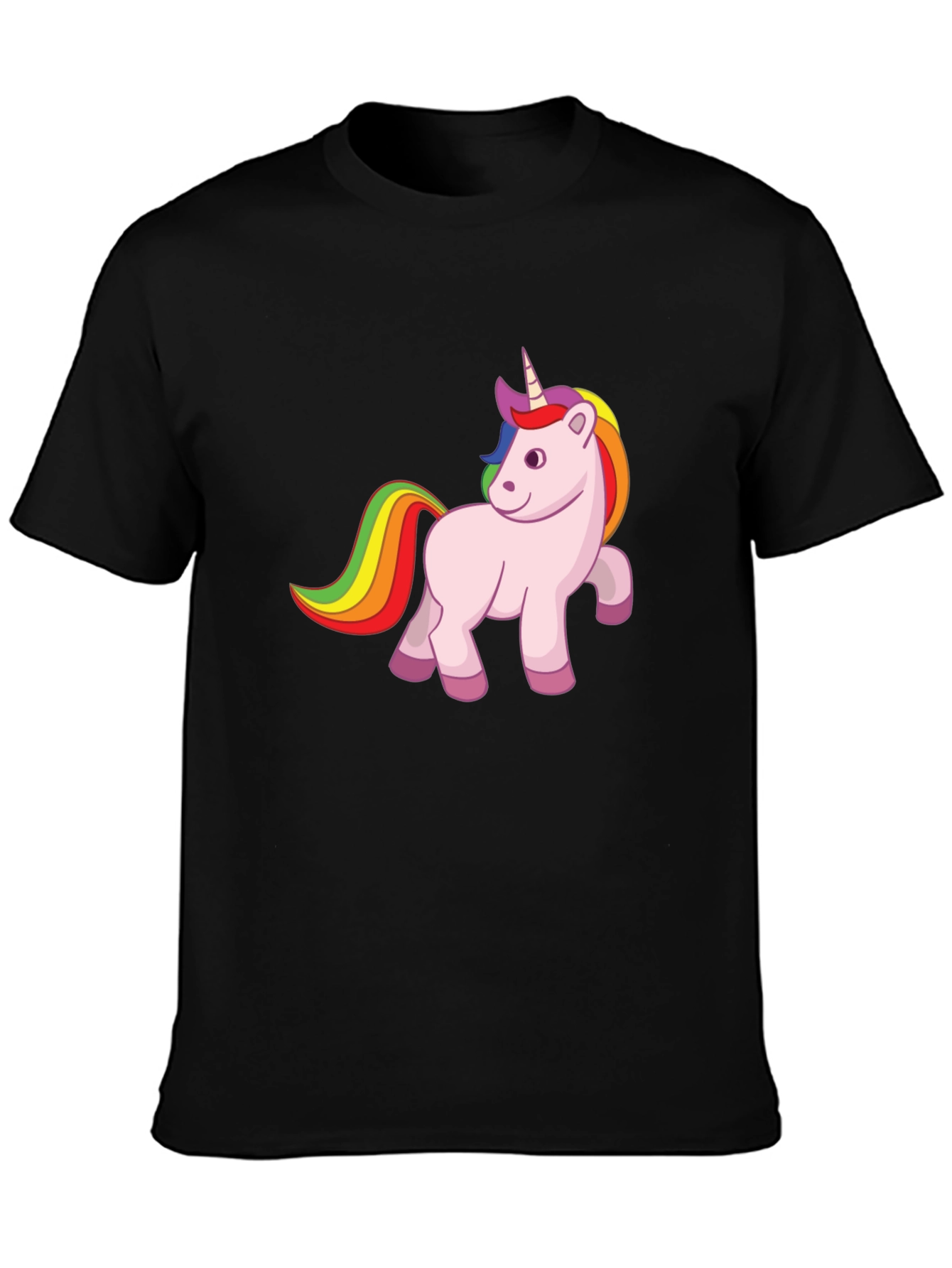 Unicorn Graphic Tee - Mens Black T-Shirt