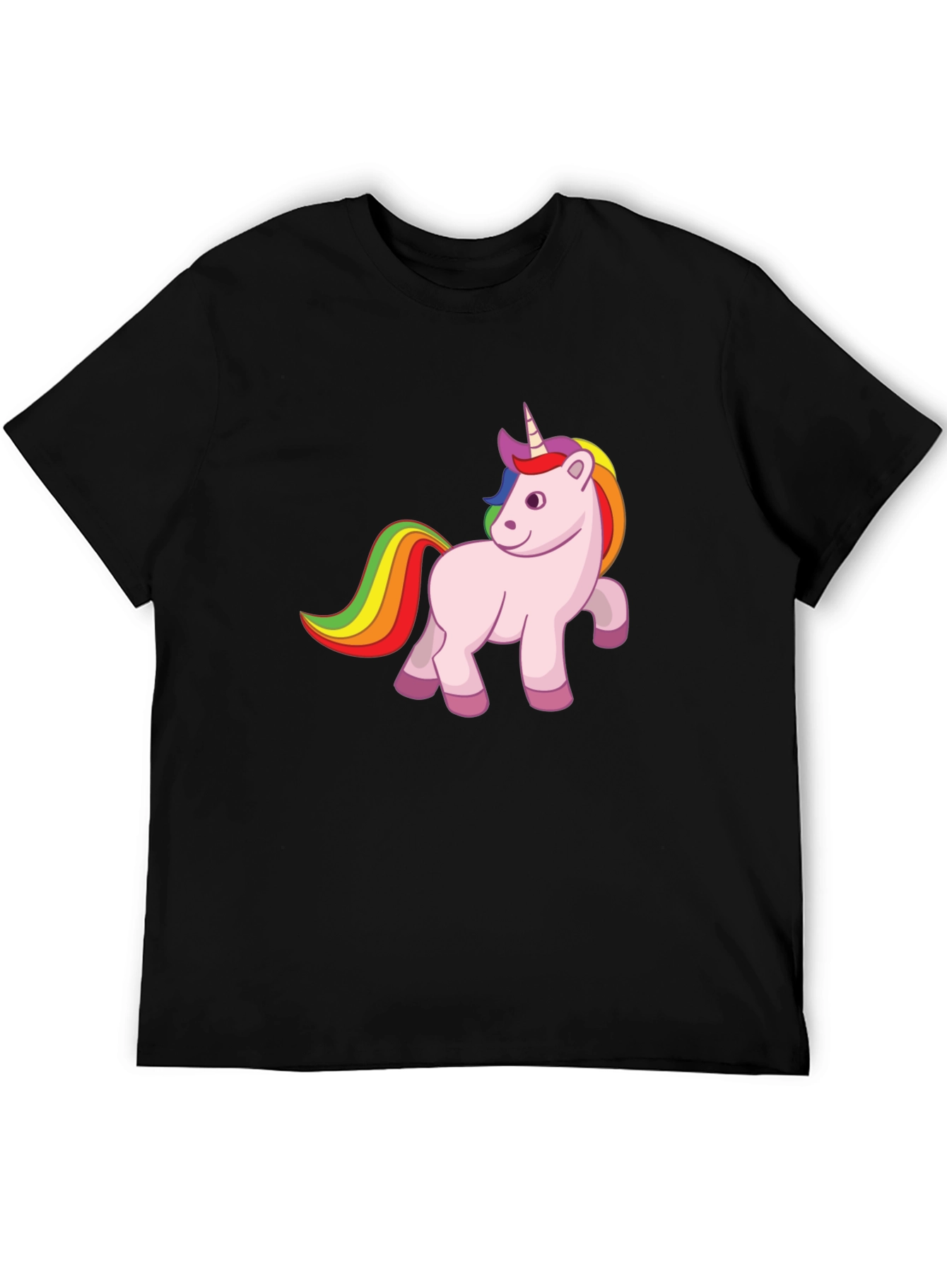 Unicorn Graphic Tee - Mens Black T-Shirt