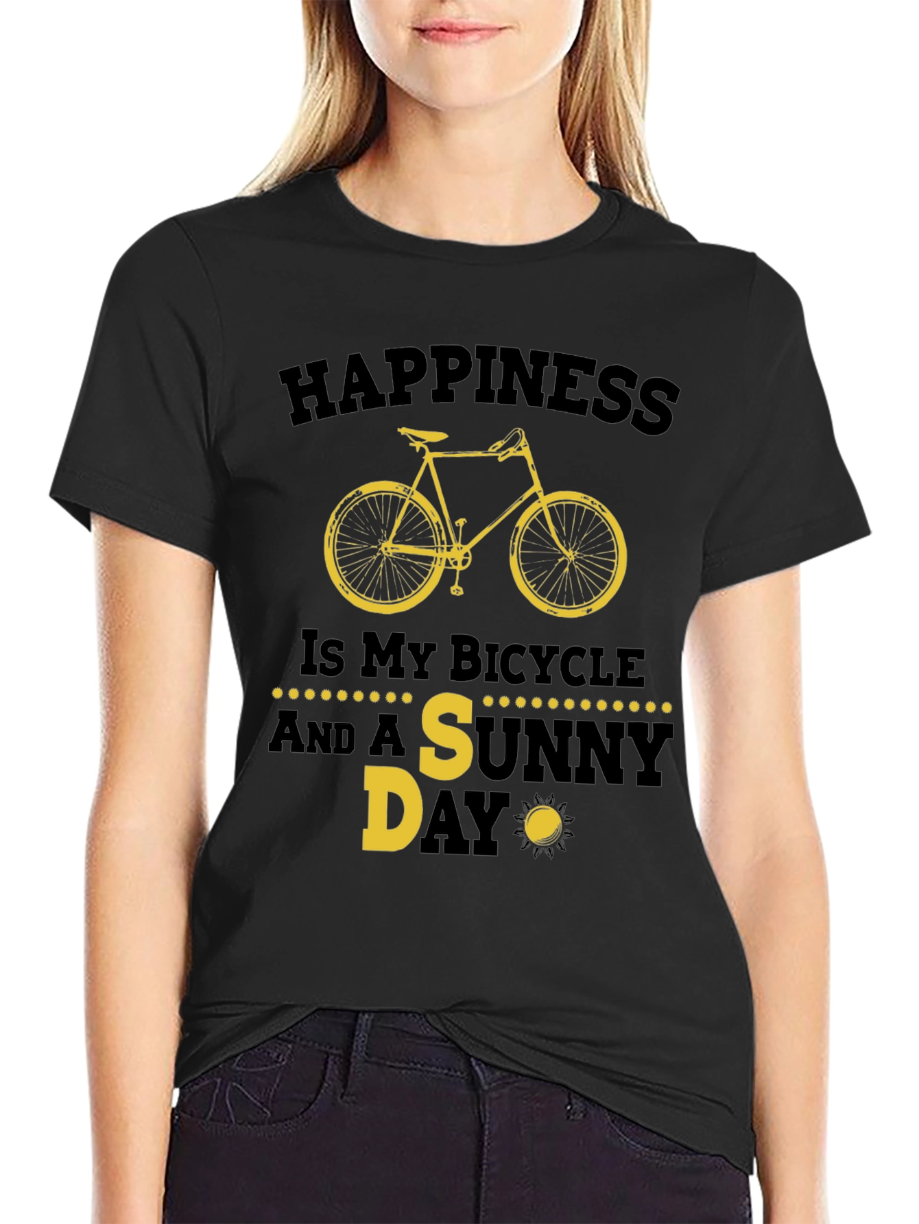 Happiness Bicycle Sunny Day T-Shirt