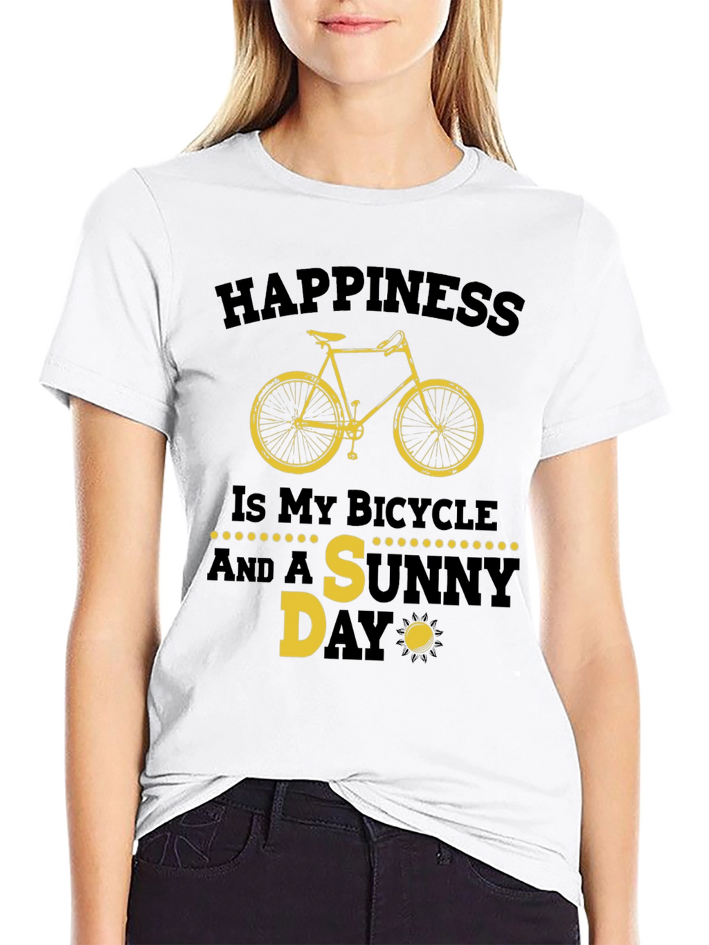 Happiness Bicycle Sunny Day T-Shirt