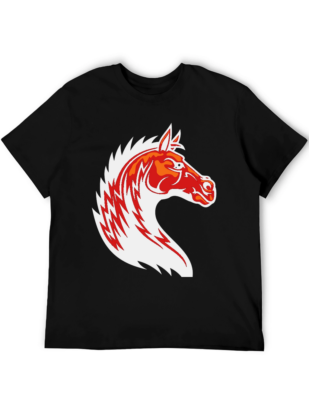 Black T-Shirt with Horse Graphic