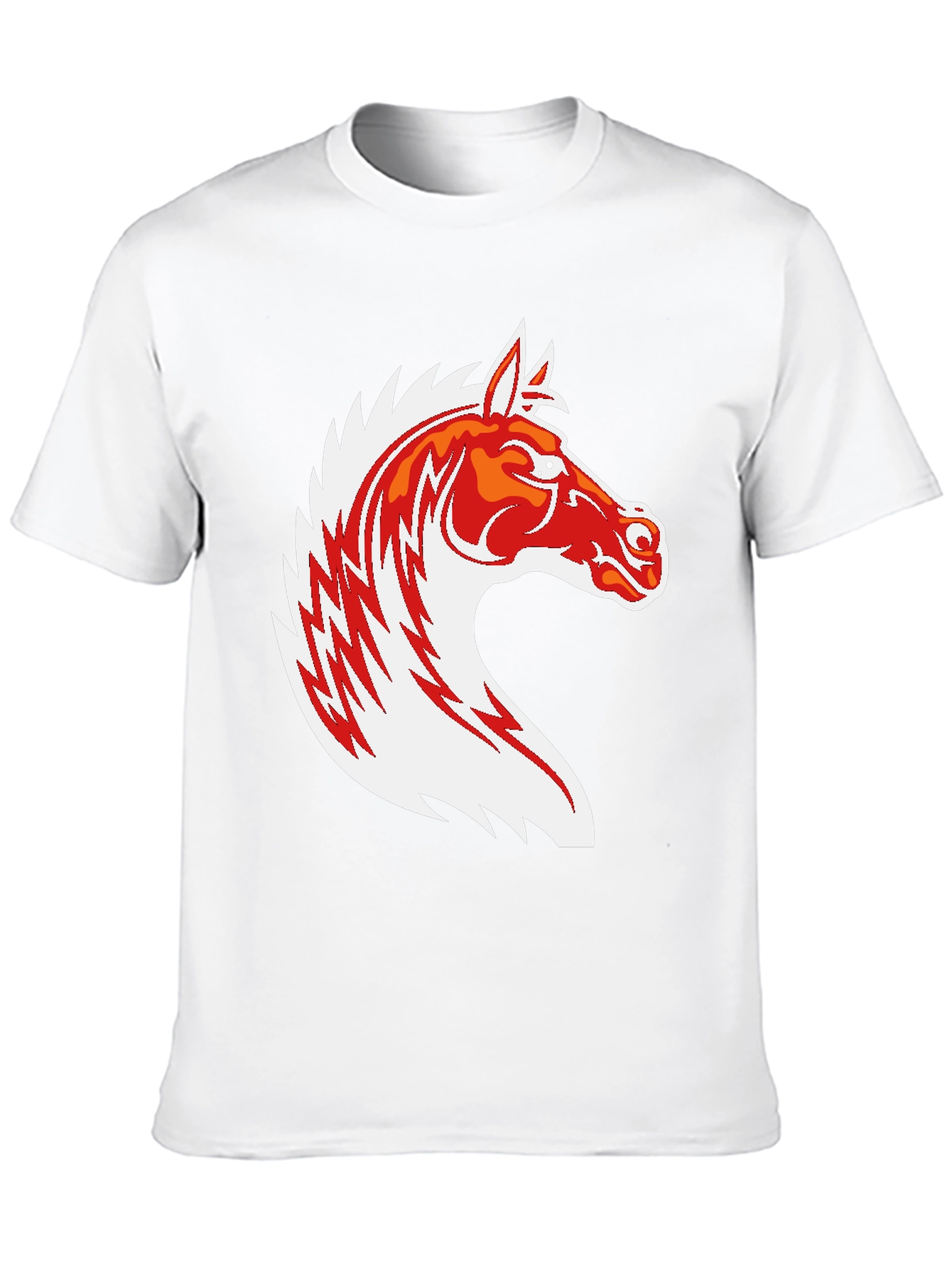 Black T-Shirt with Horse Graphic