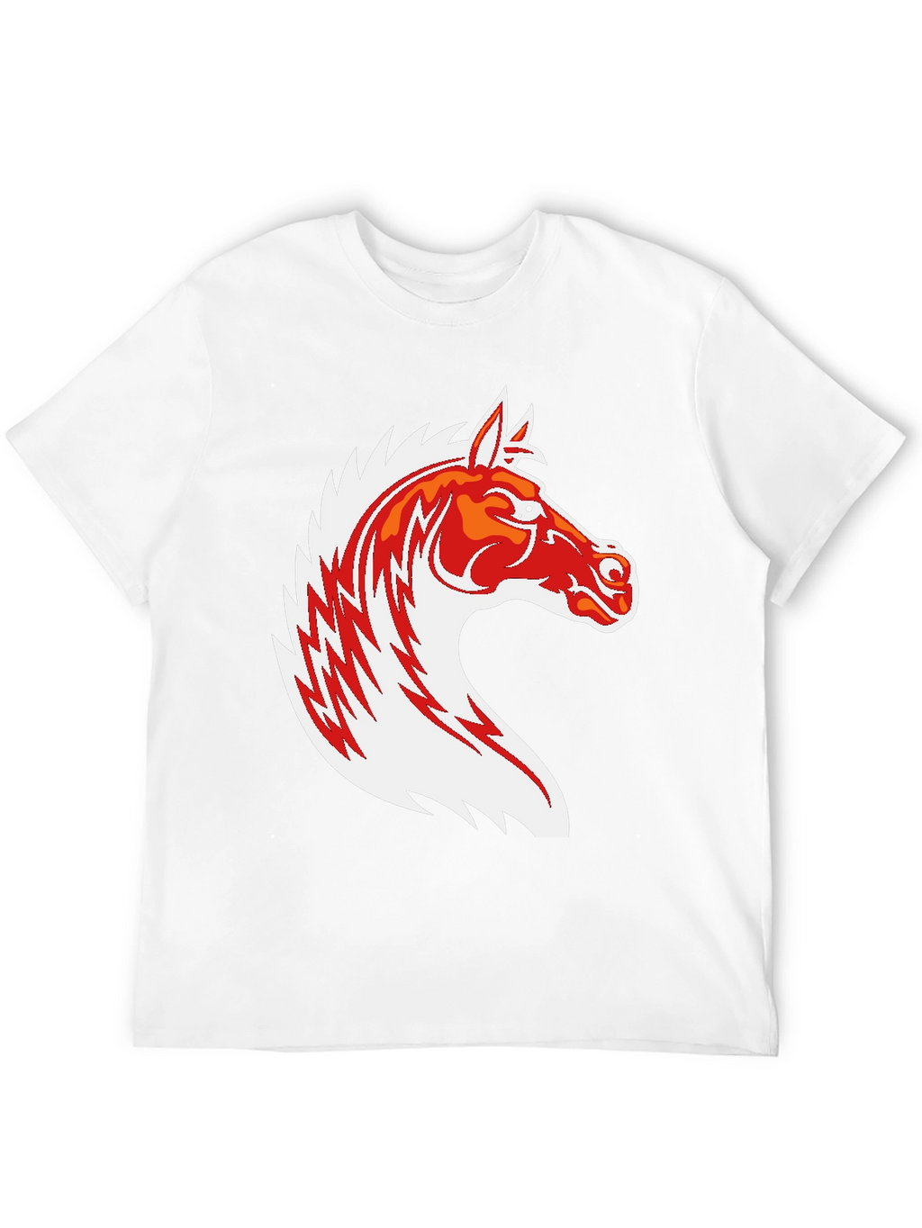 Black T-Shirt with Horse Graphic