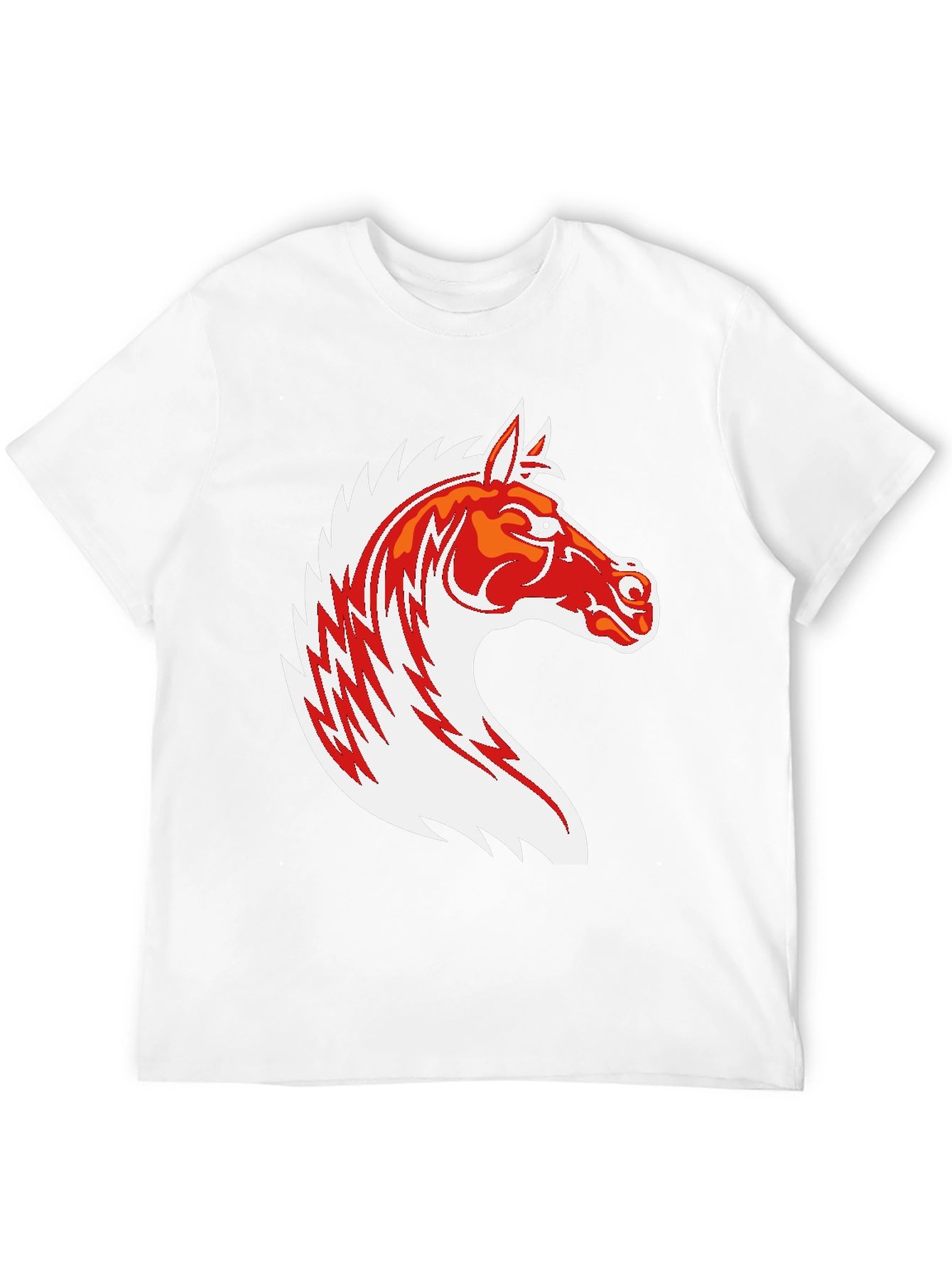 Black T-Shirt with Horse Graphic