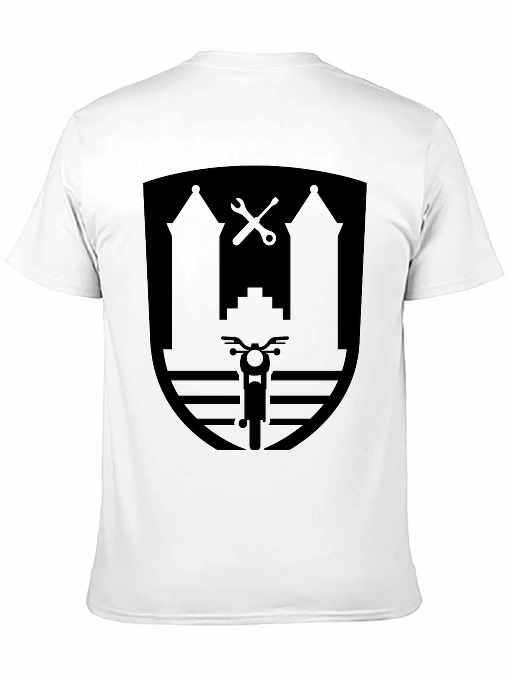 Motorcycle Shield Graphic Black T-Shirt