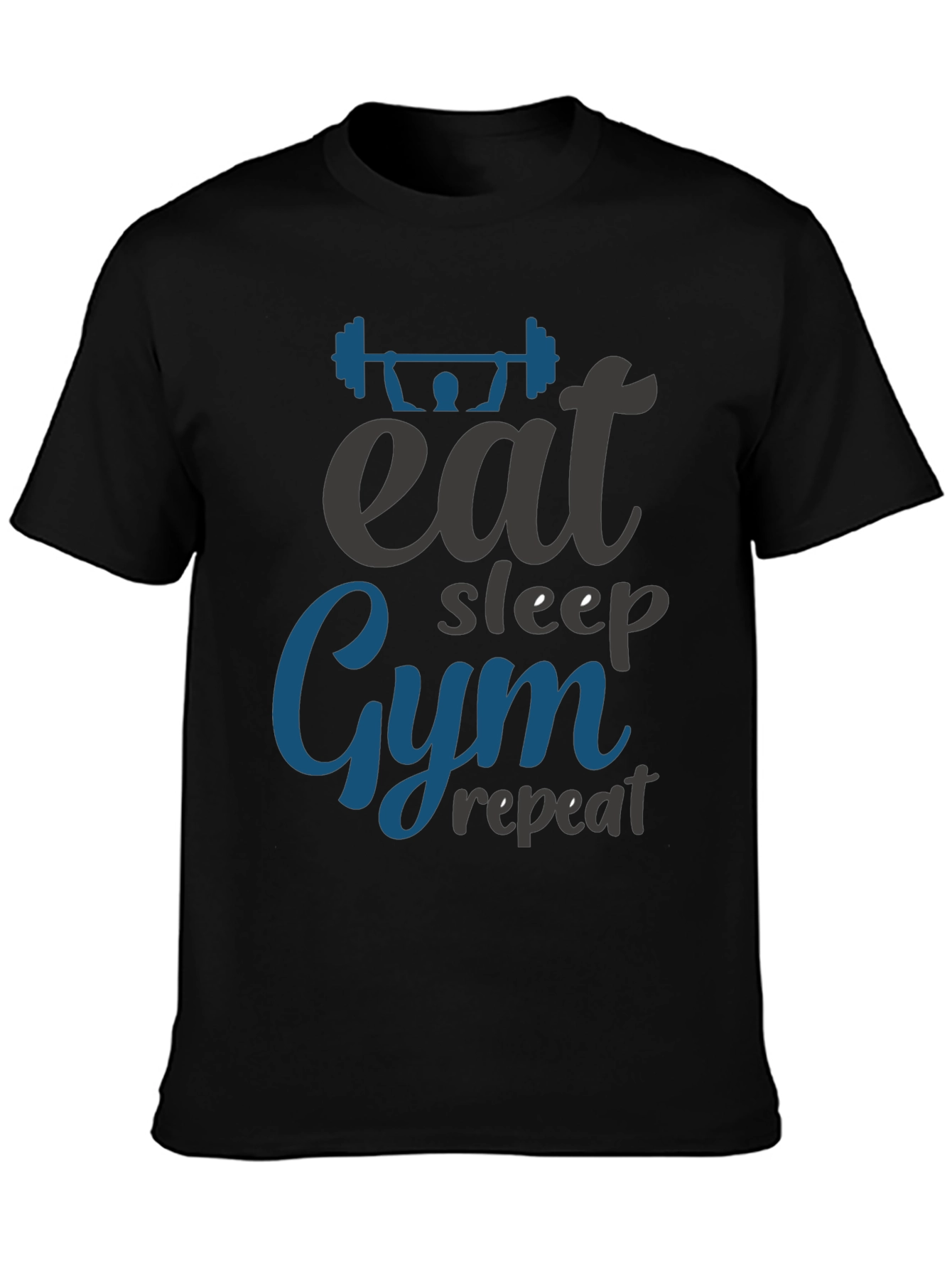 Eat Sleep Gym Repeat Graphic Tee - Fitness Lifestyle T-Shirt
