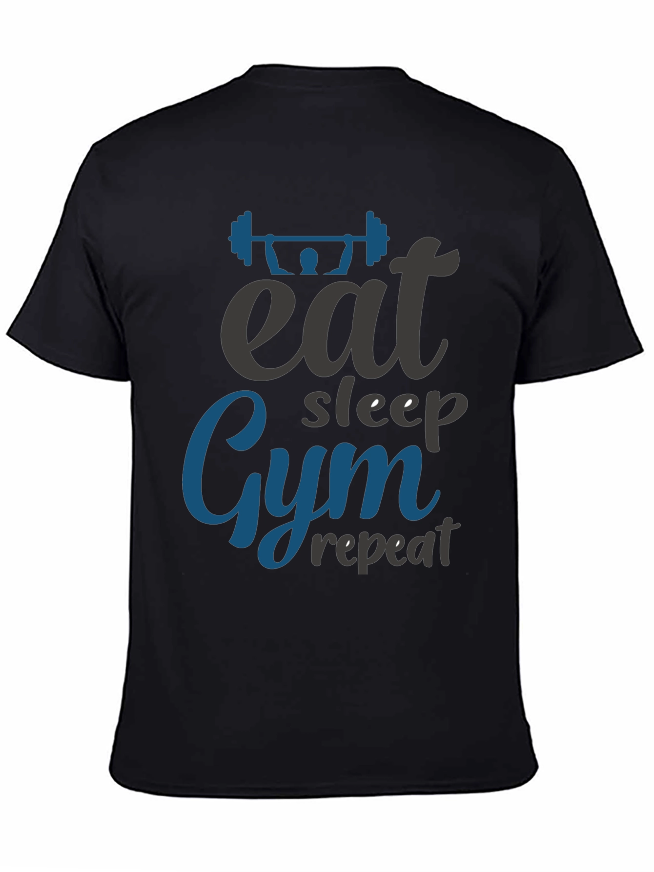 Eat Sleep Gym Repeat Graphic Tee - Fitness Lifestyle T-Shirt
