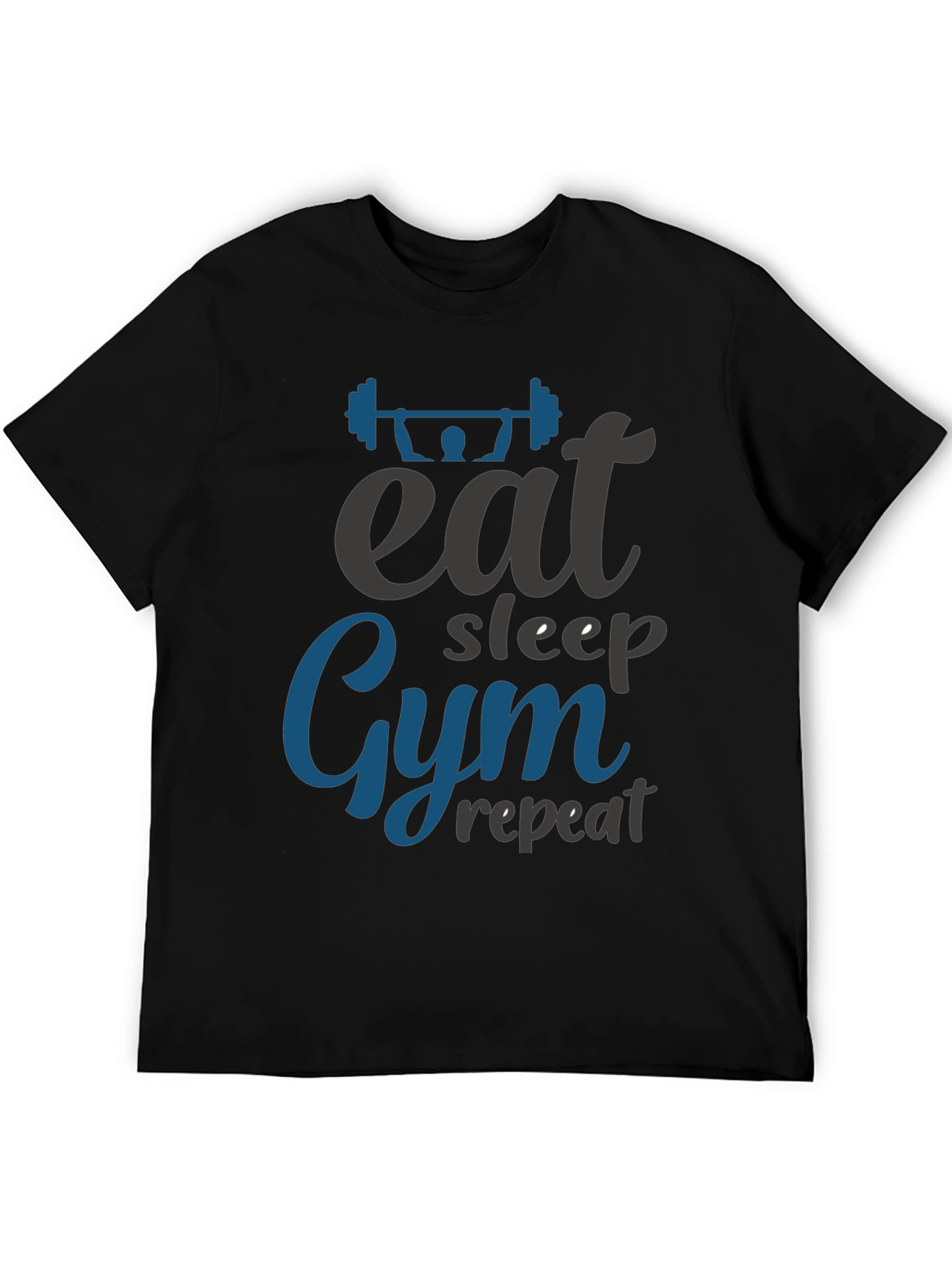 Eat Sleep Gym Repeat Graphic Tee - Fitness Lifestyle T-Shirt