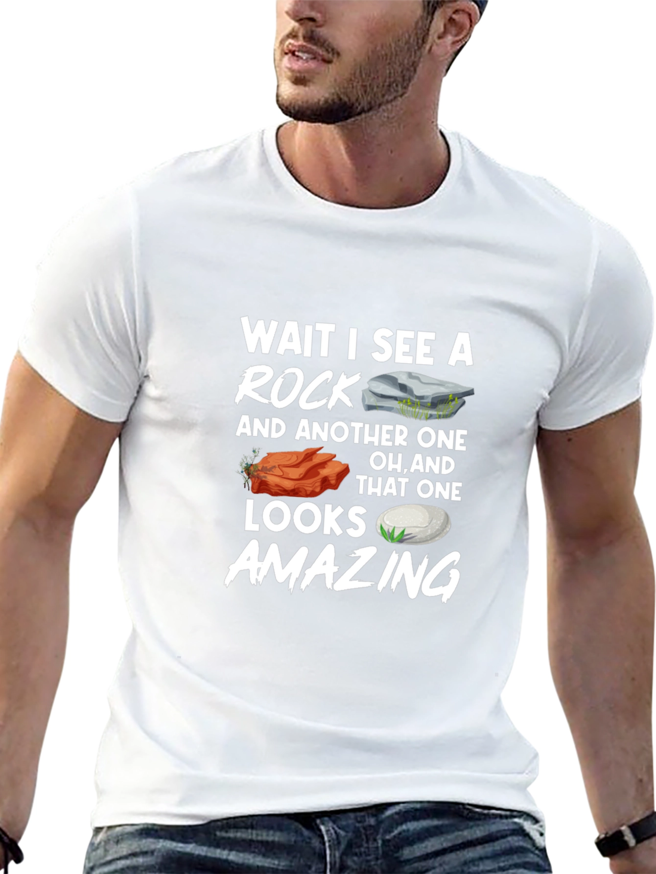 Funny Geology T-Shirt: Wait I See a Rock