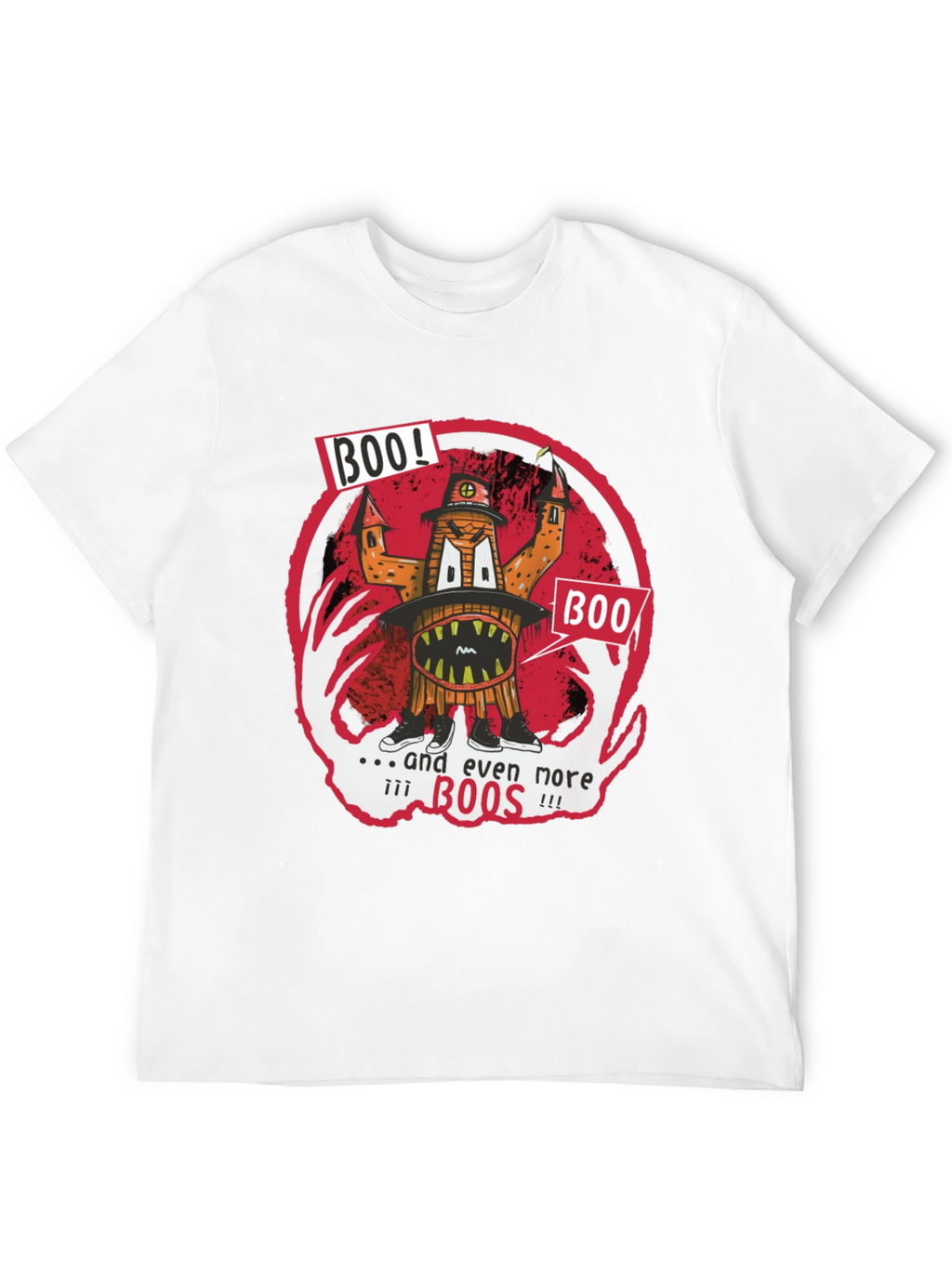 Boo! Graphic Print T-Shirt - Halloween Fun