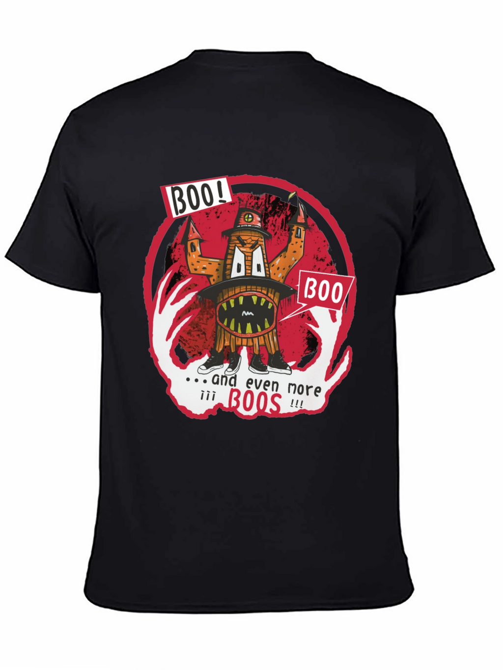 Boo! Graphic Print T-Shirt - Halloween Fun