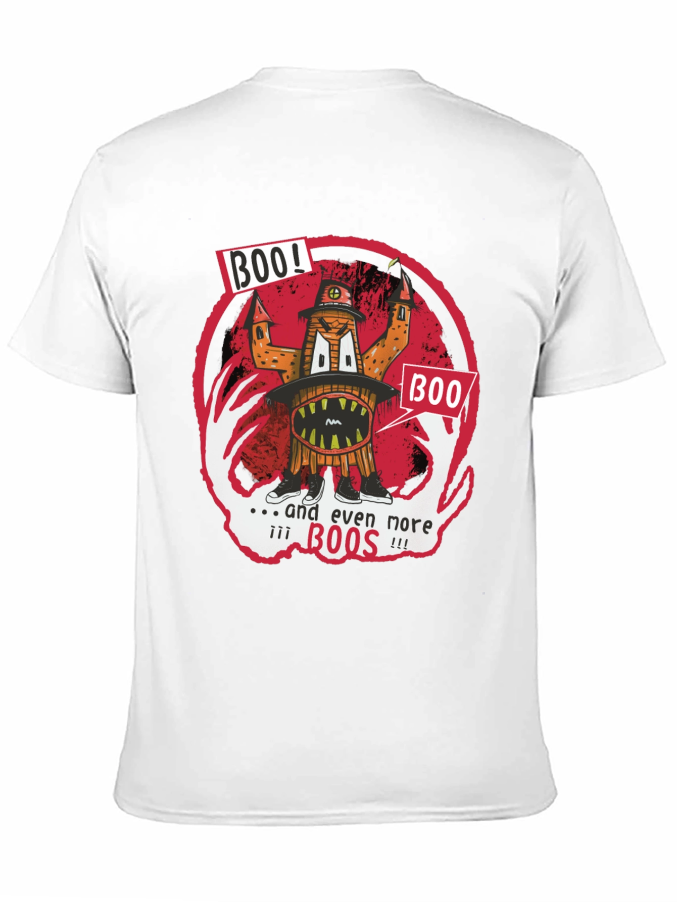 Boo! Graphic Print T-Shirt - Halloween Fun