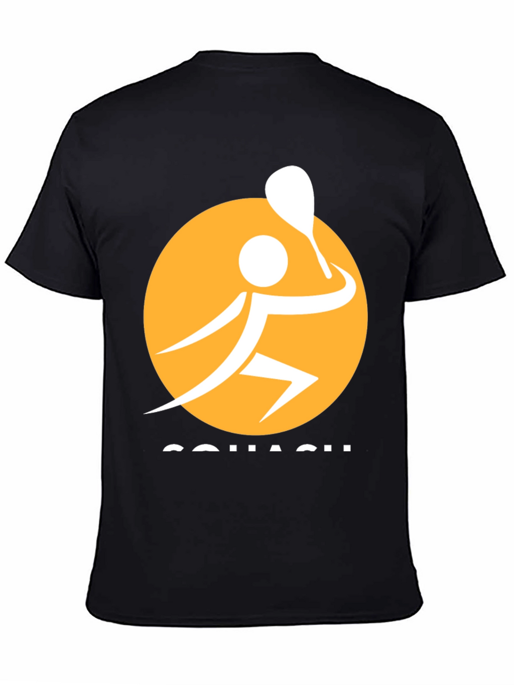 Squash Player Graphic Tee - Sporty Black T-Shirt