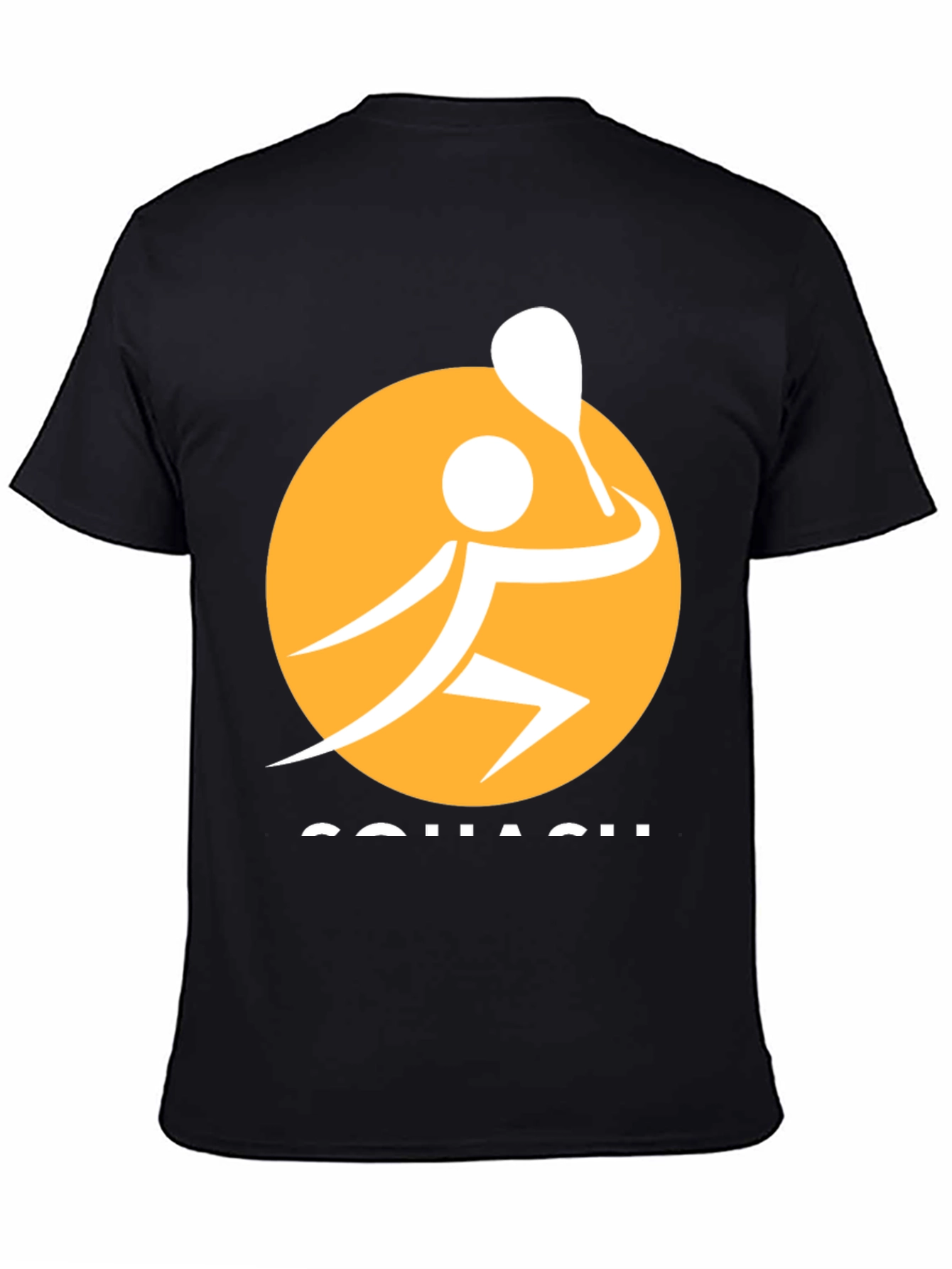 Squash Player Graphic Tee - Sporty Black T-Shirt