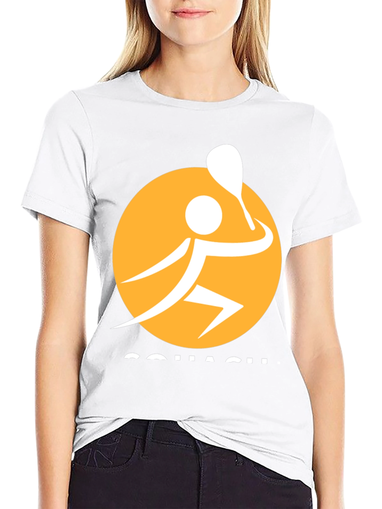 Squash Player Graphic Tee - Sporty Black T-Shirt