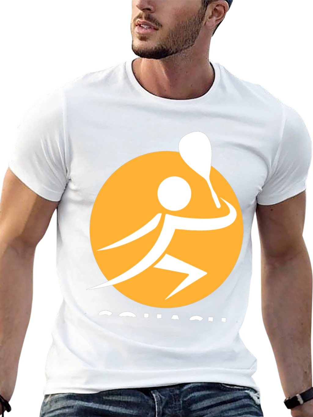Squash Player Graphic Tee - Sporty Black T-Shirt