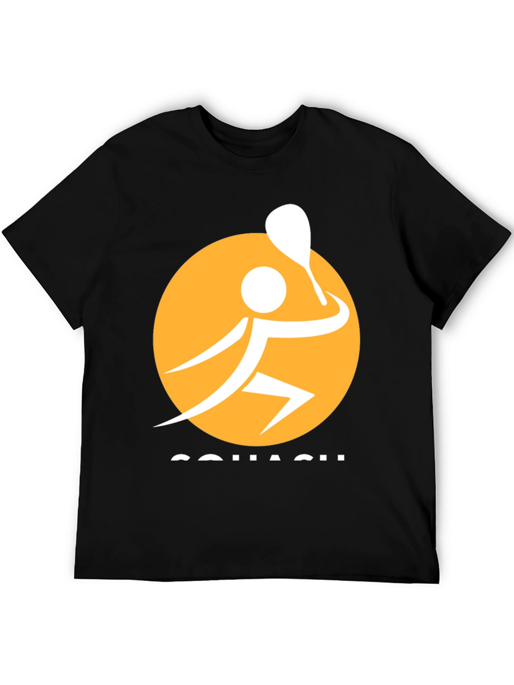 Squash Player Graphic Tee - Sporty Black T-Shirt