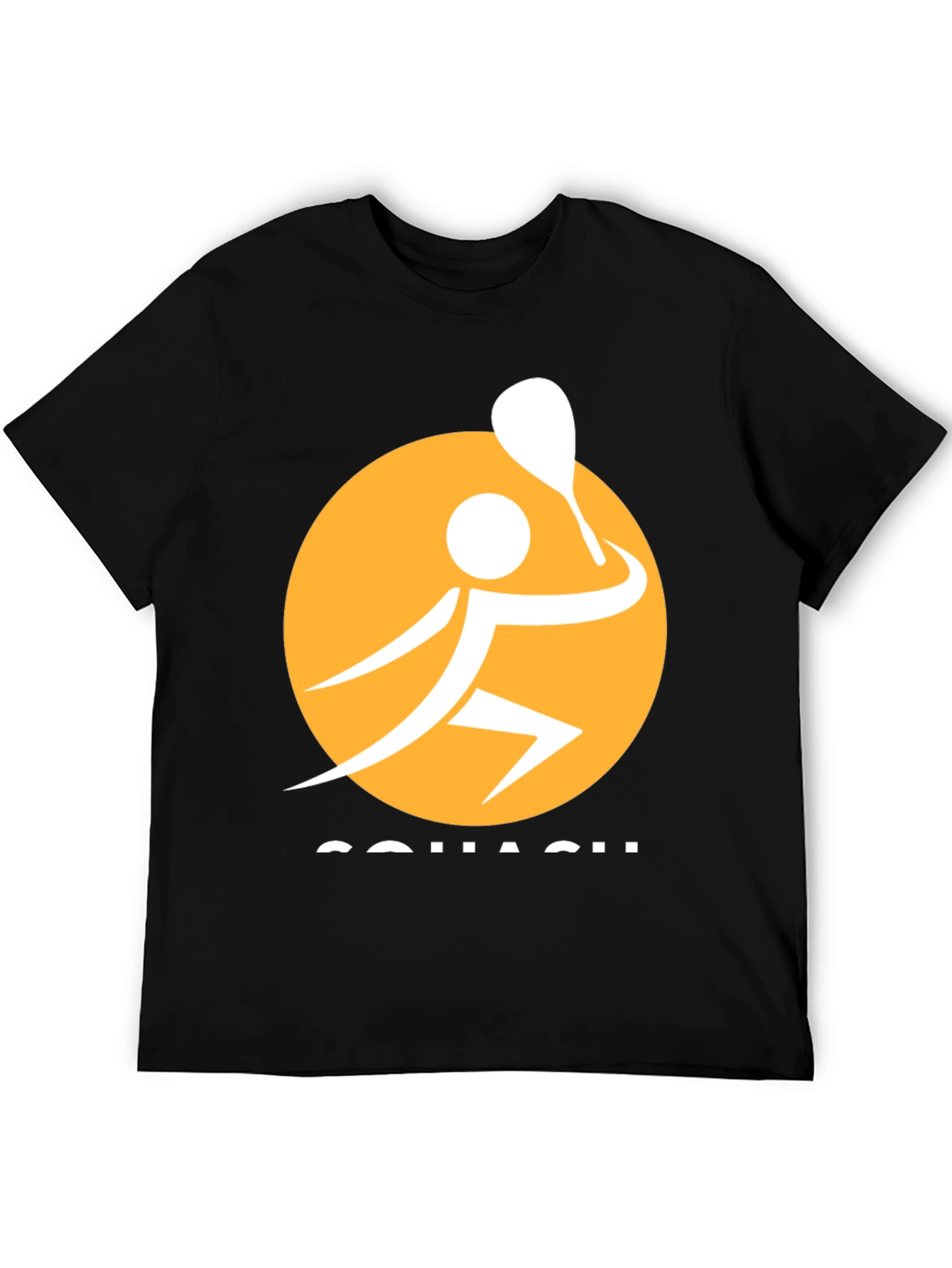 Squash Player Graphic Tee - Sporty Black T-Shirt