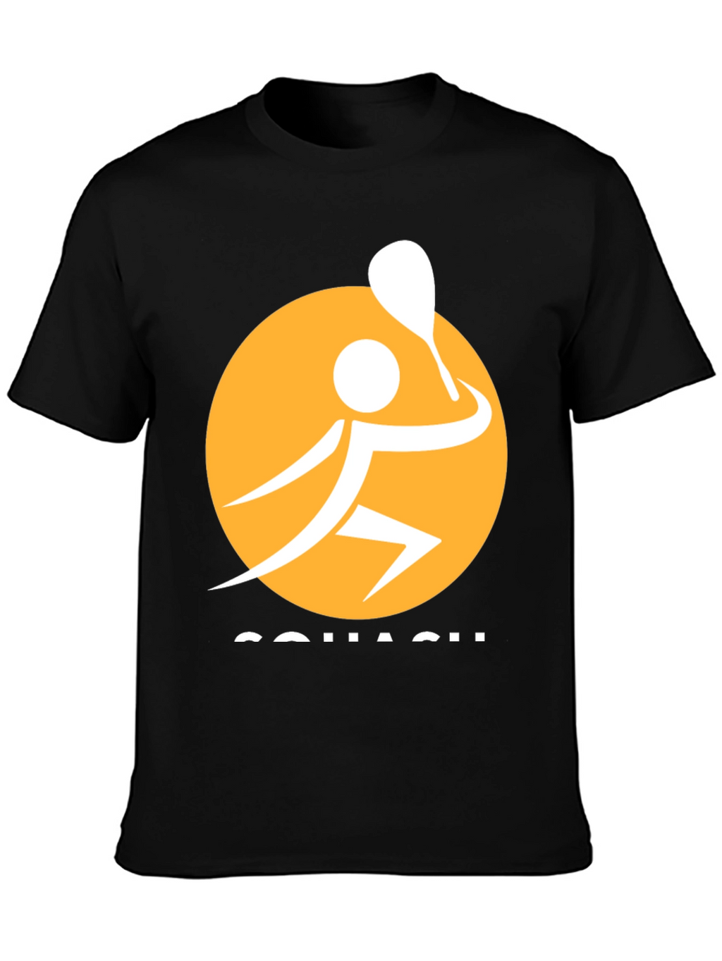 Squash Player Graphic Tee - Sporty Black T-Shirt