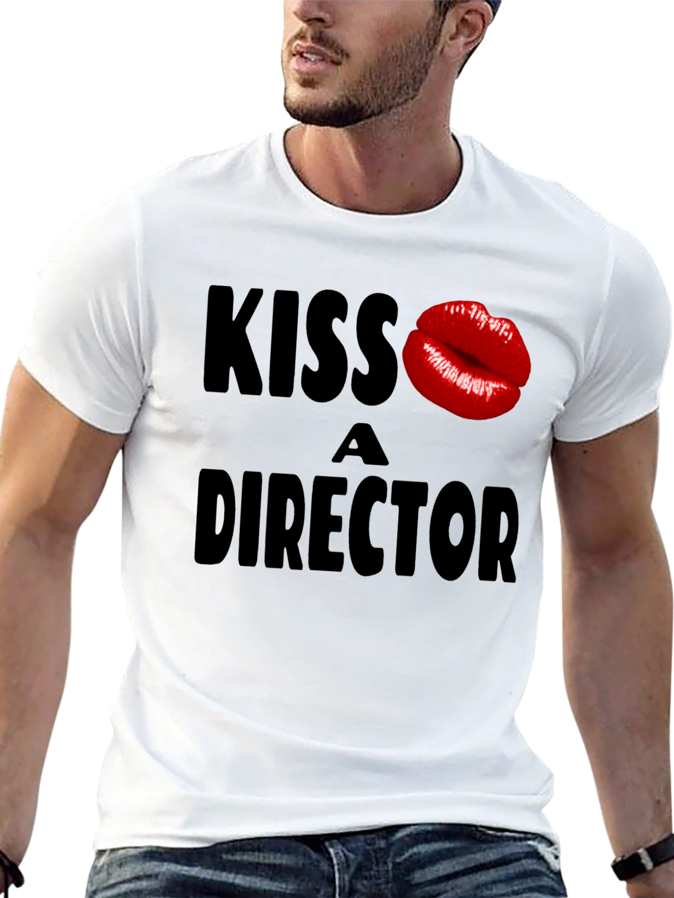 Kiss A Director T-Shirt - Funny Movie Film Crew Gift
