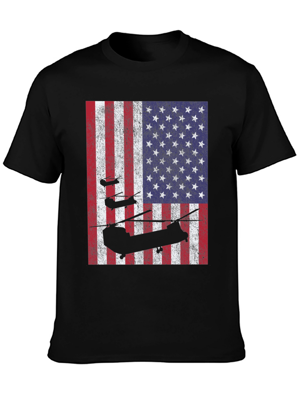 American Flag Helicopter T-Shirt