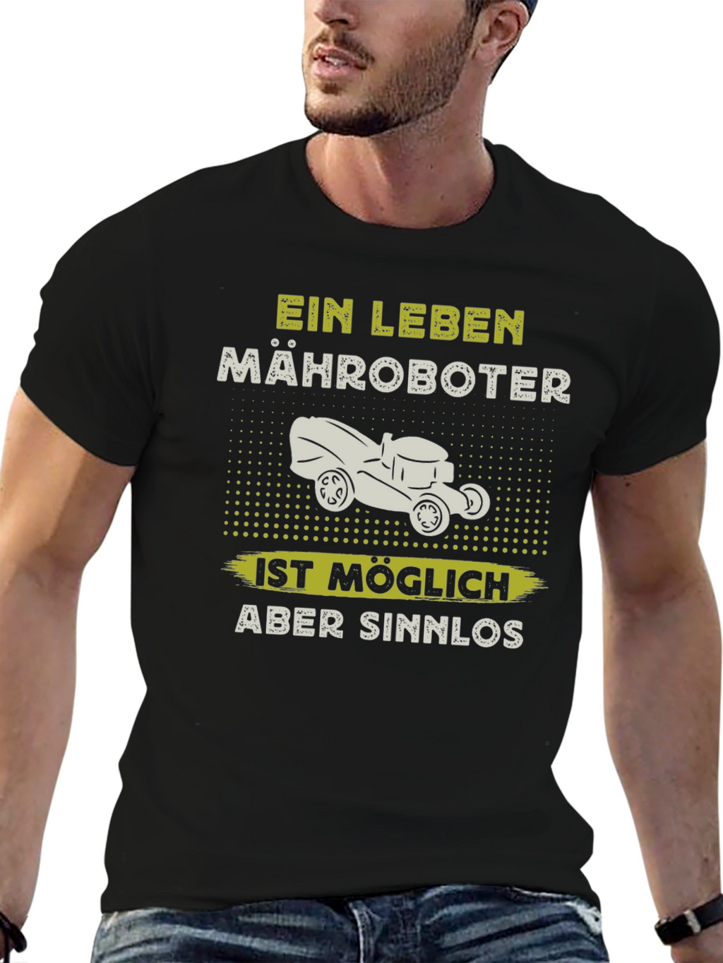 Ein Leben Mähroboter Funny T-Shirt