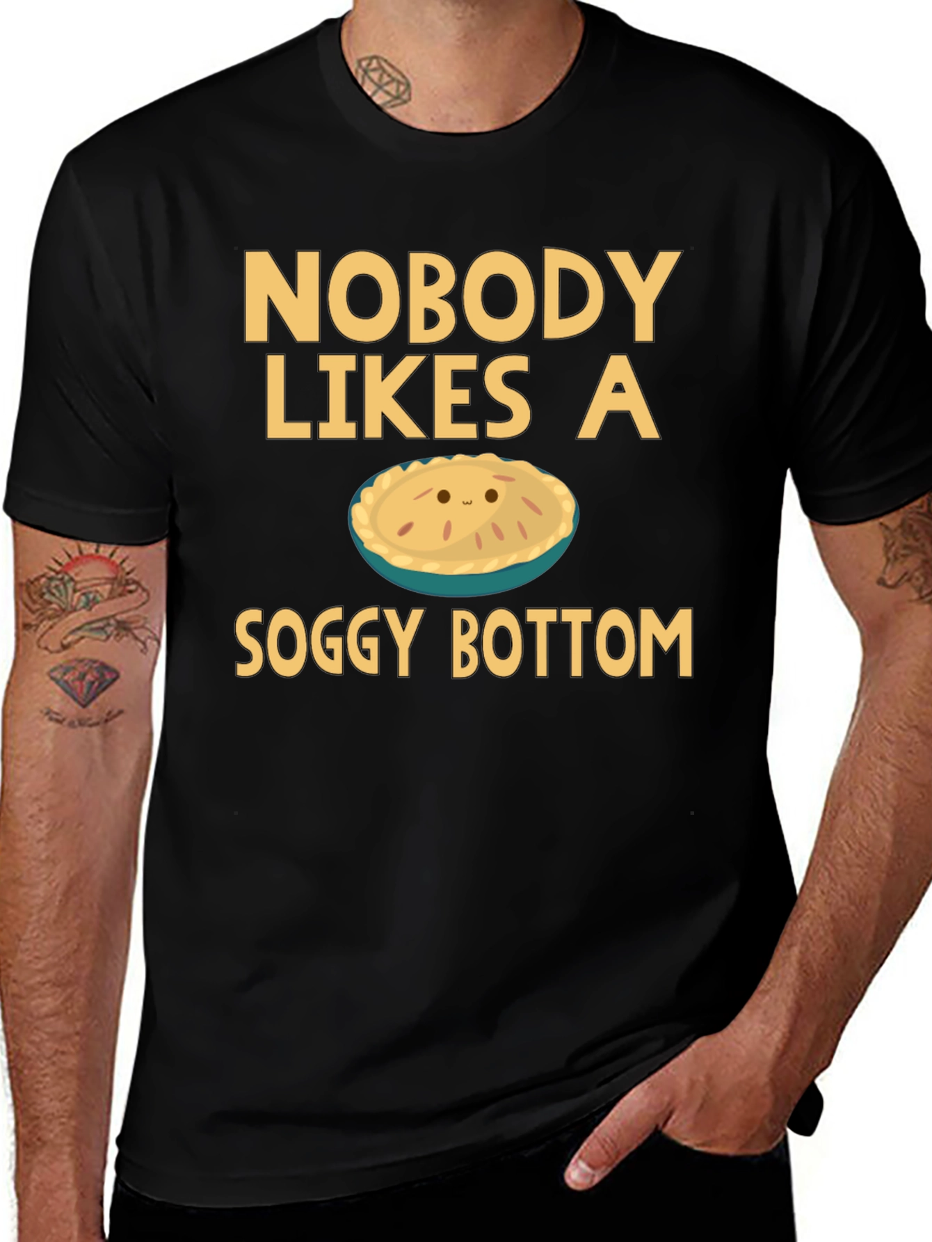 Nobody Likes a Soggy Bottom T-Shirt Funny Pie Tee