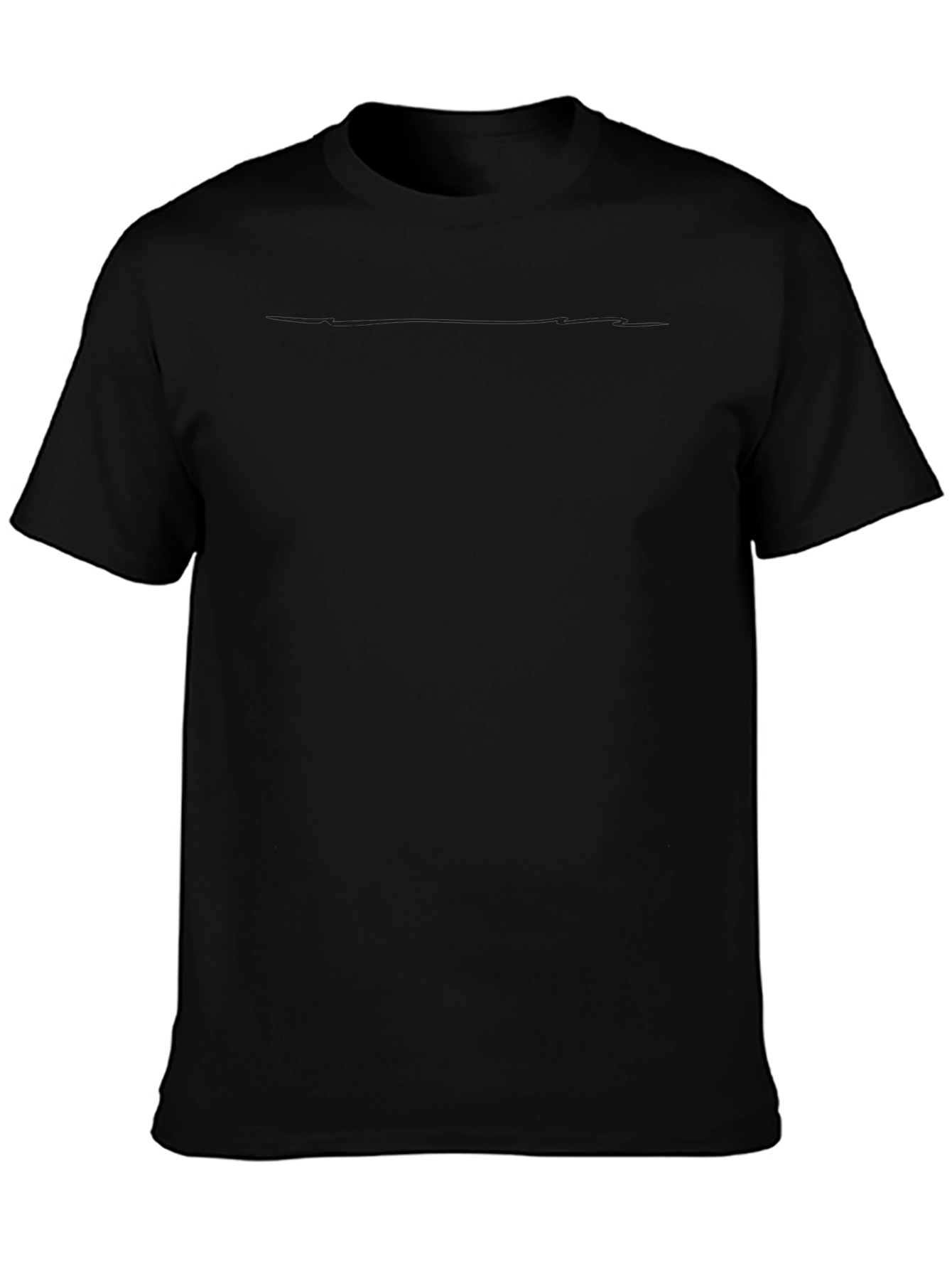 Mens Solid Black Short Sleeve T-Shirt