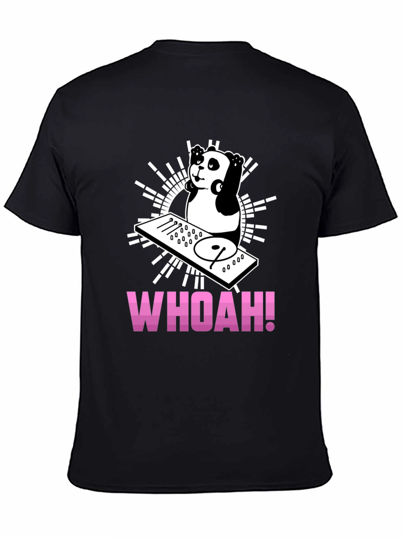 DJ Panda Graphic Tee - Black Cotton T-Shirt