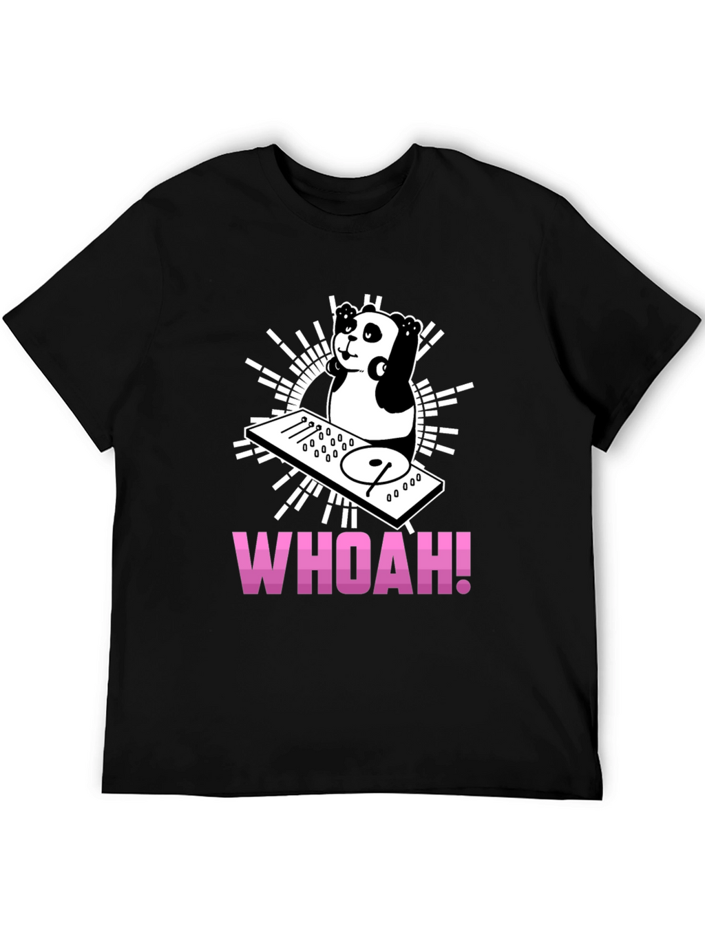 DJ Panda Graphic Tee - Black Cotton T-Shirt