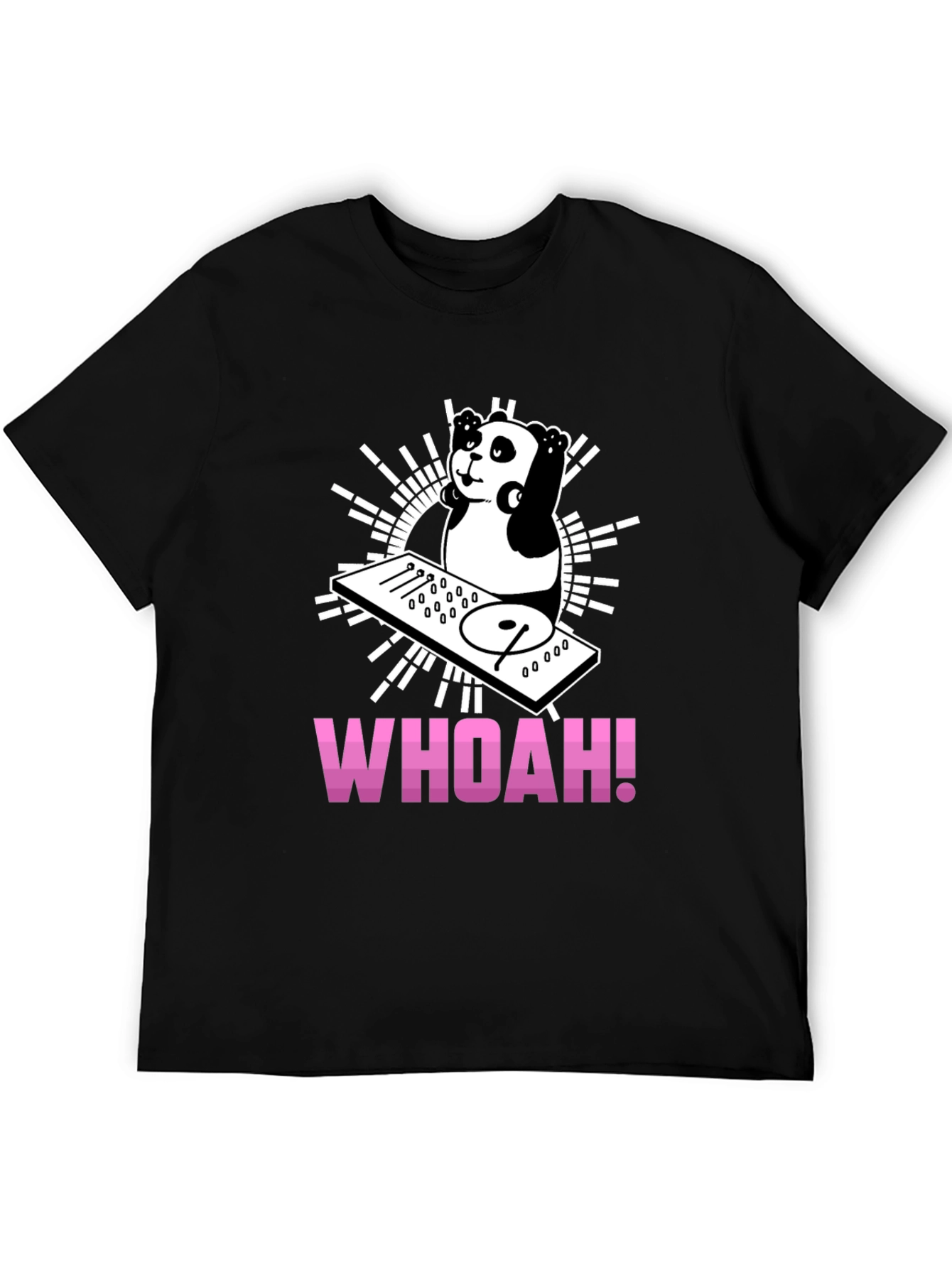 DJ Panda Graphic Tee - Black Cotton T-Shirt