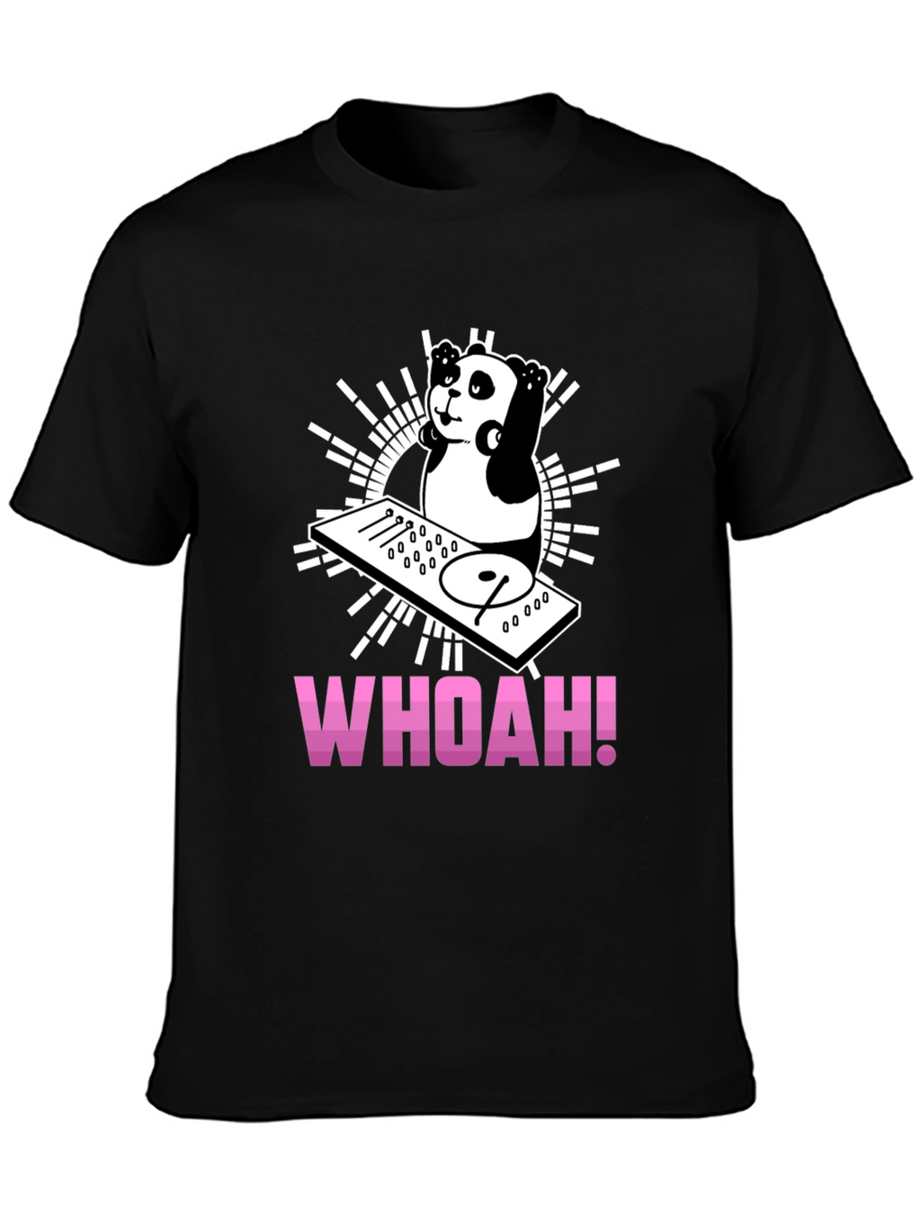 DJ Panda Graphic Tee - Black Cotton T-Shirt