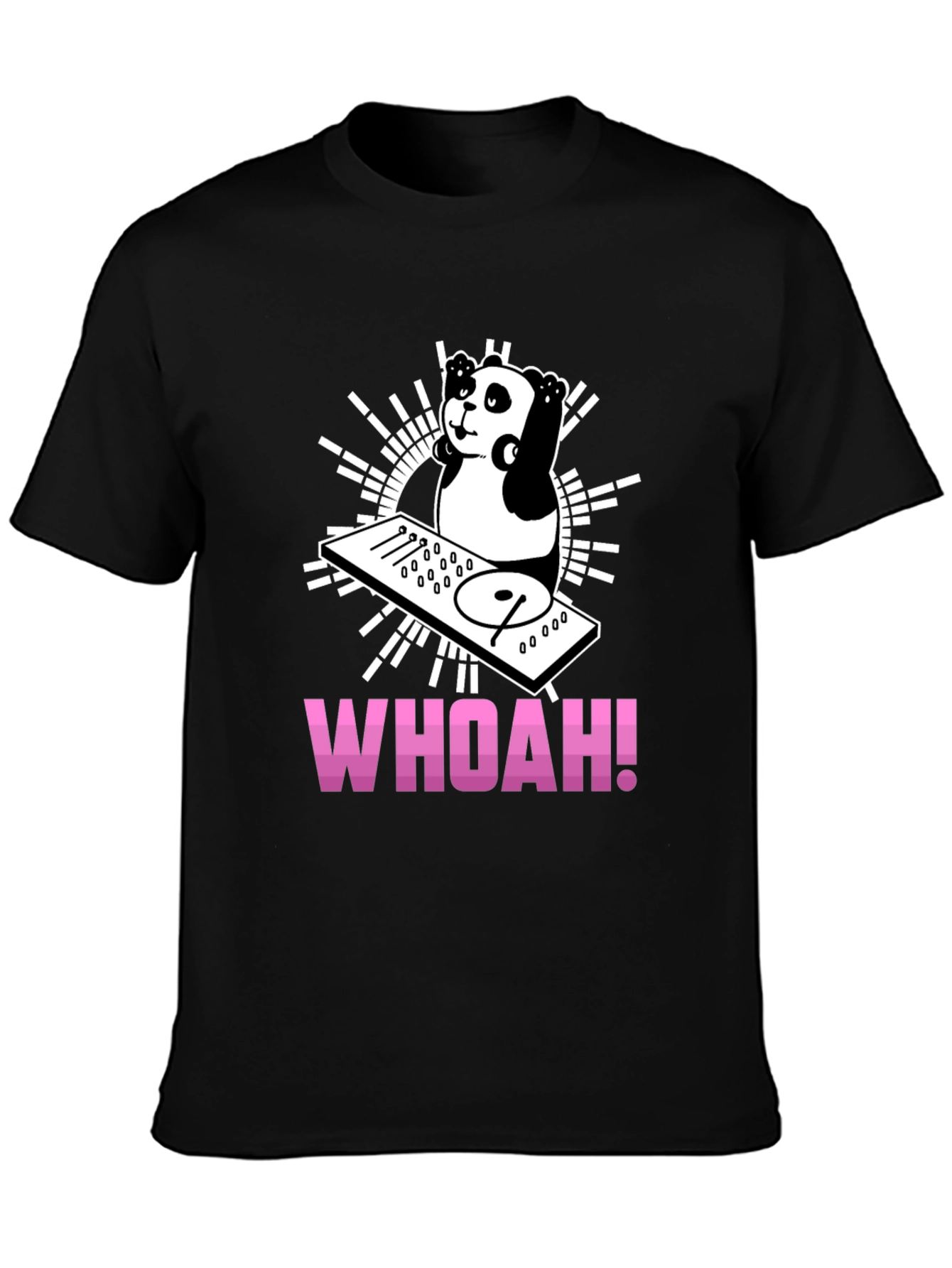 DJ Panda Graphic Tee - Black Cotton T-Shirt