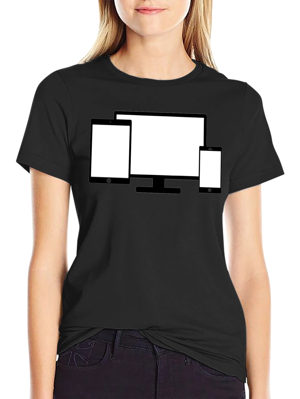 Tech Device Display Black T-Shirt