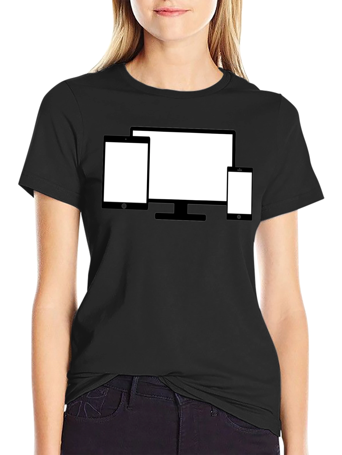 Tech Device Display Black T-Shirt