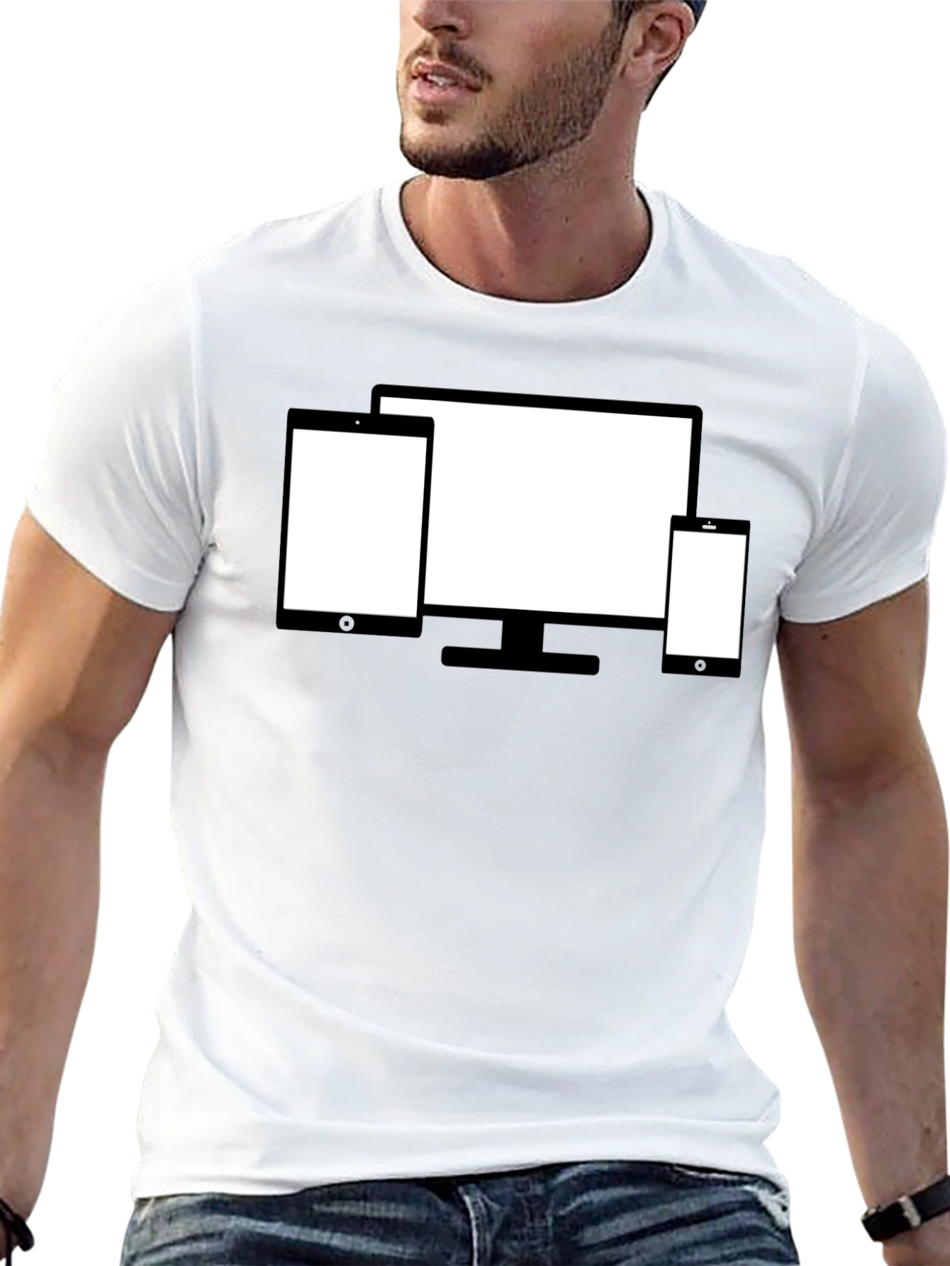 Tech Device Display Black T-Shirt