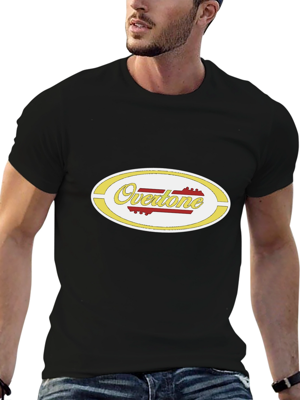 OverTone Graphic Tee - Black Cotton Blend