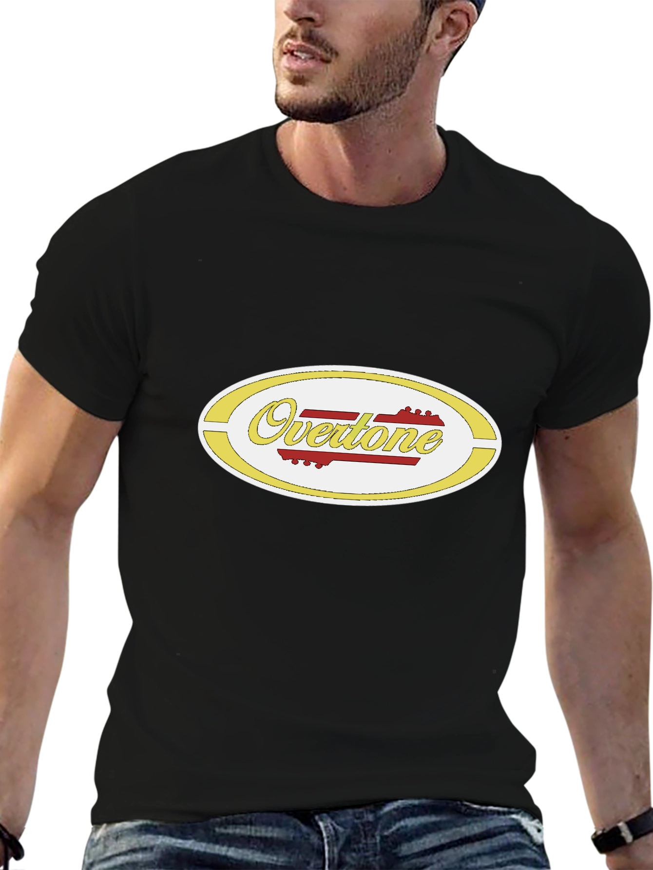 OverTone Graphic Tee - Black Cotton Blend