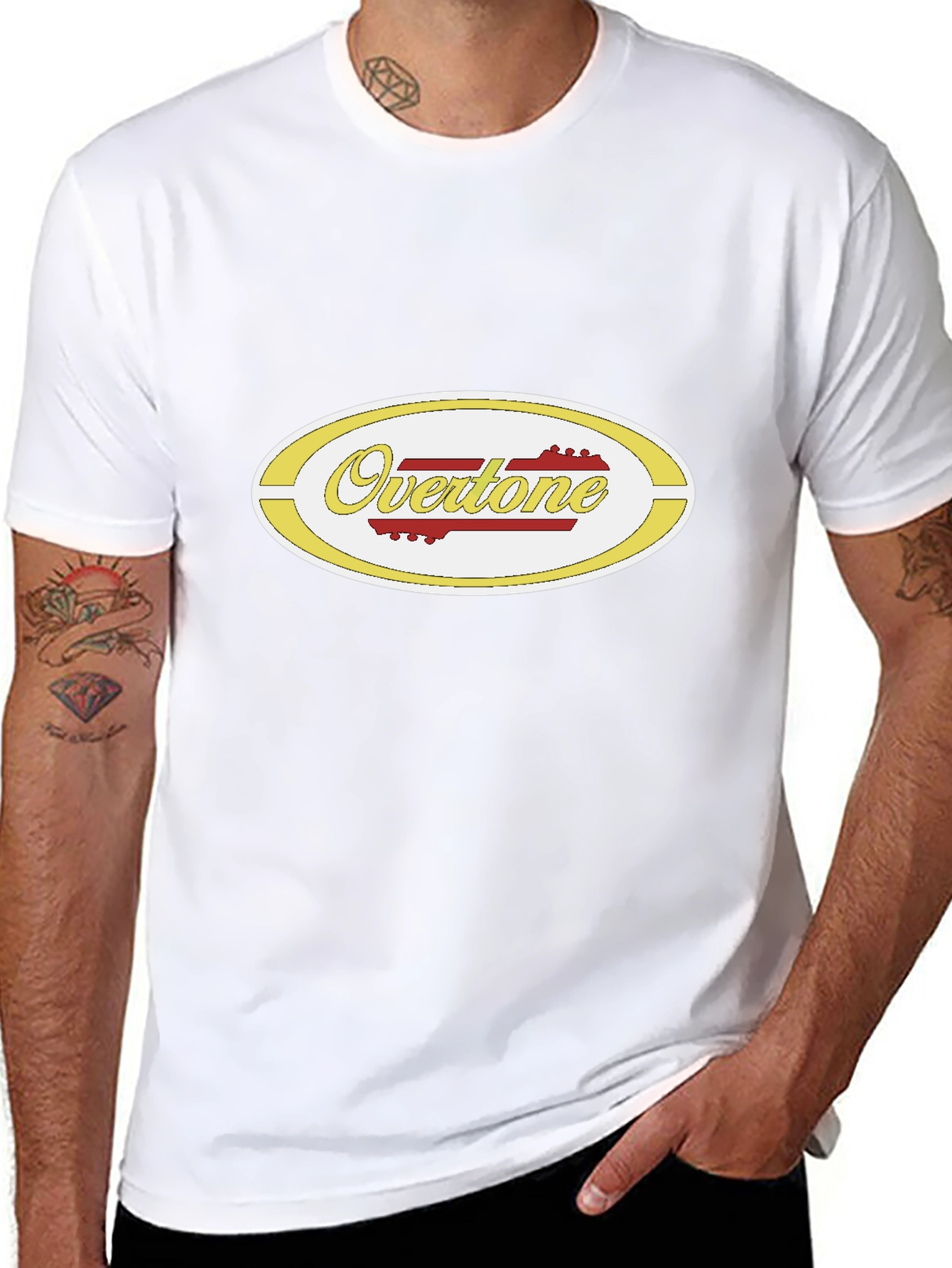OverTone Graphic Tee - Black Cotton Blend