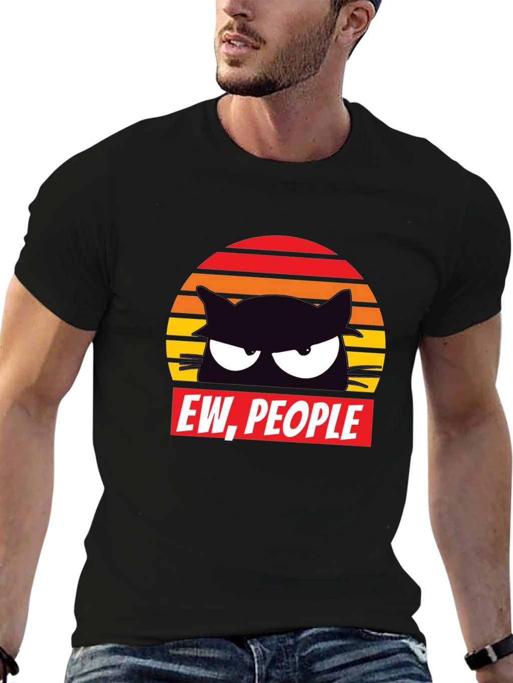 Ew People Cat Graphic T-Shirt