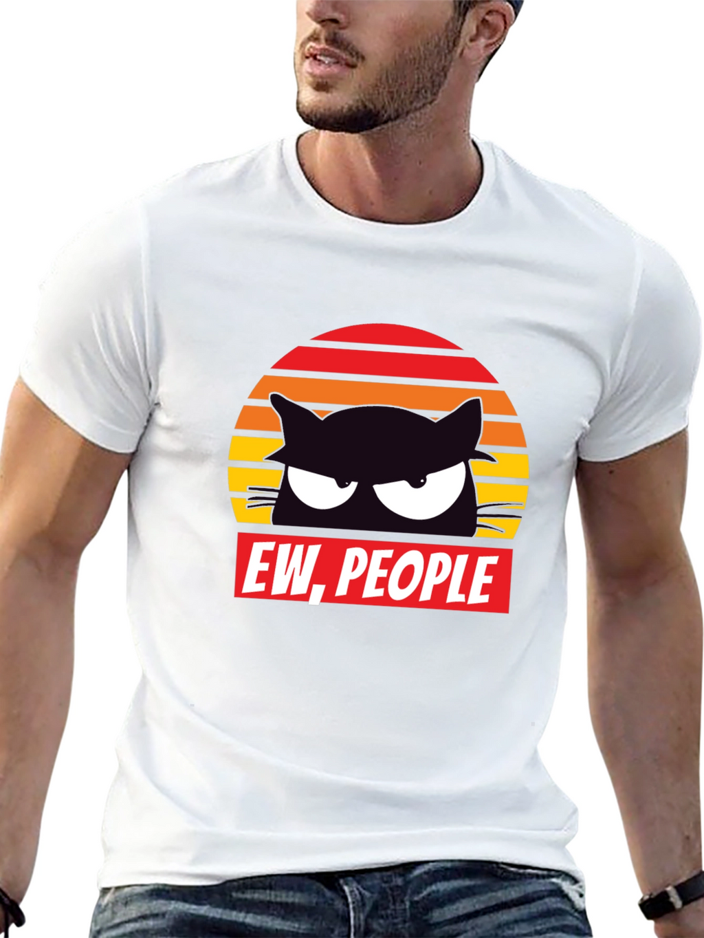 Ew People Cat Graphic T-Shirt