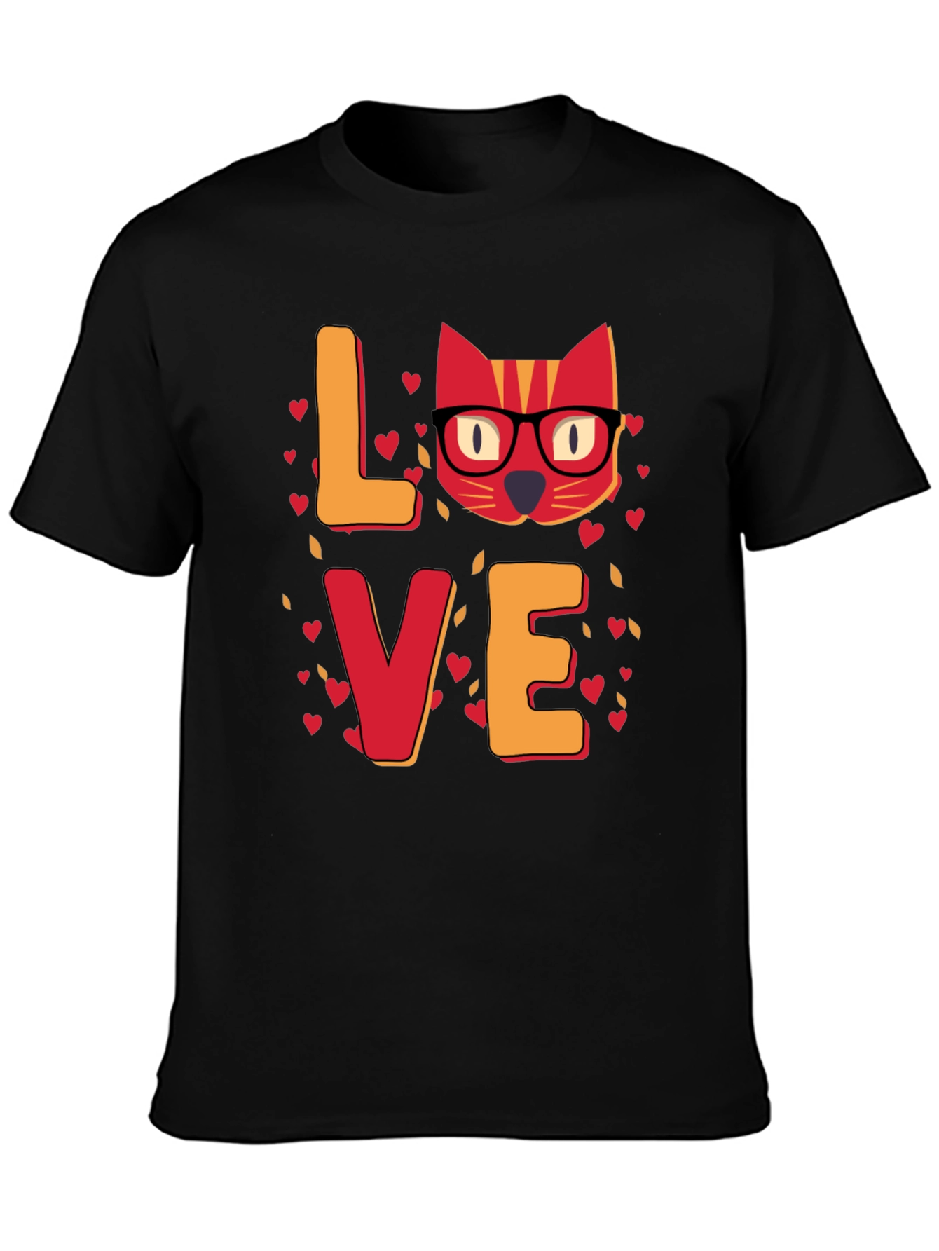 Love Cat T-Shirt - Unique Valentines Day Gift for Cat Lovers