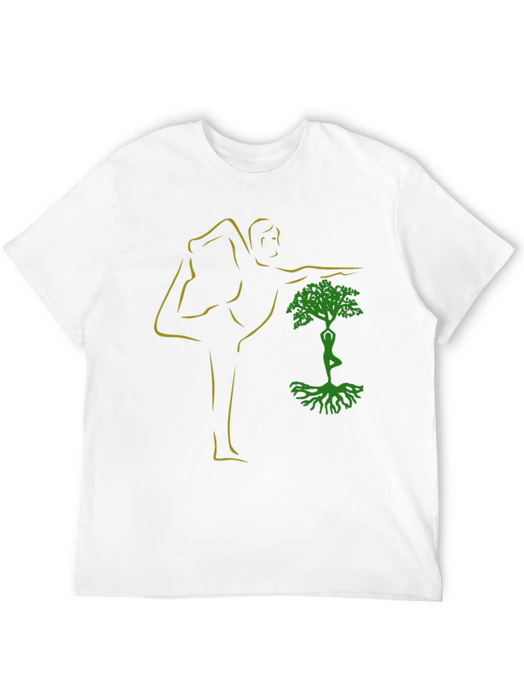 Yoga Tree Pose Graphic Black T-Shirt