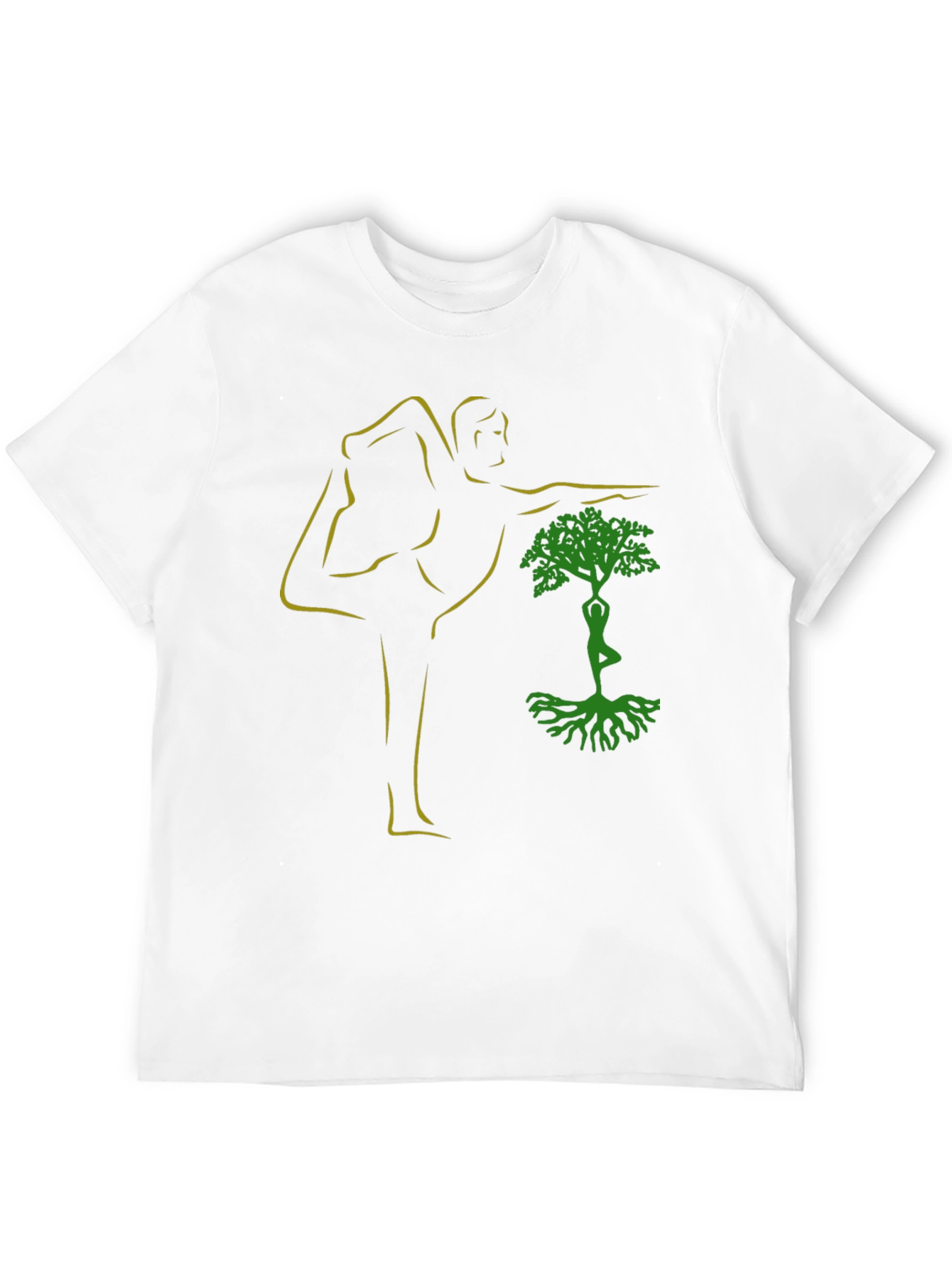 Yoga Tree Pose Graphic Black T-Shirt