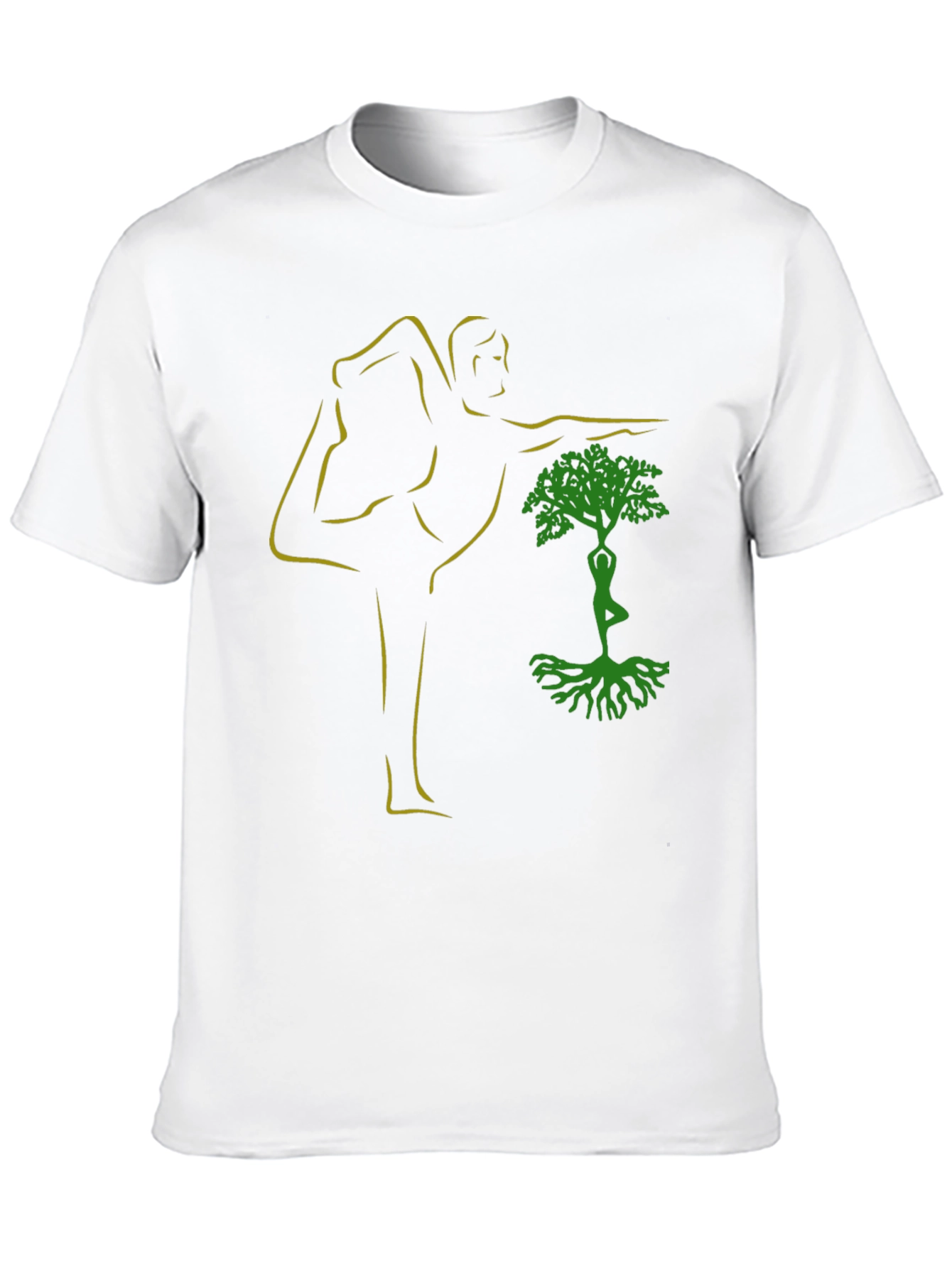 Yoga Tree Pose Graphic Black T-Shirt