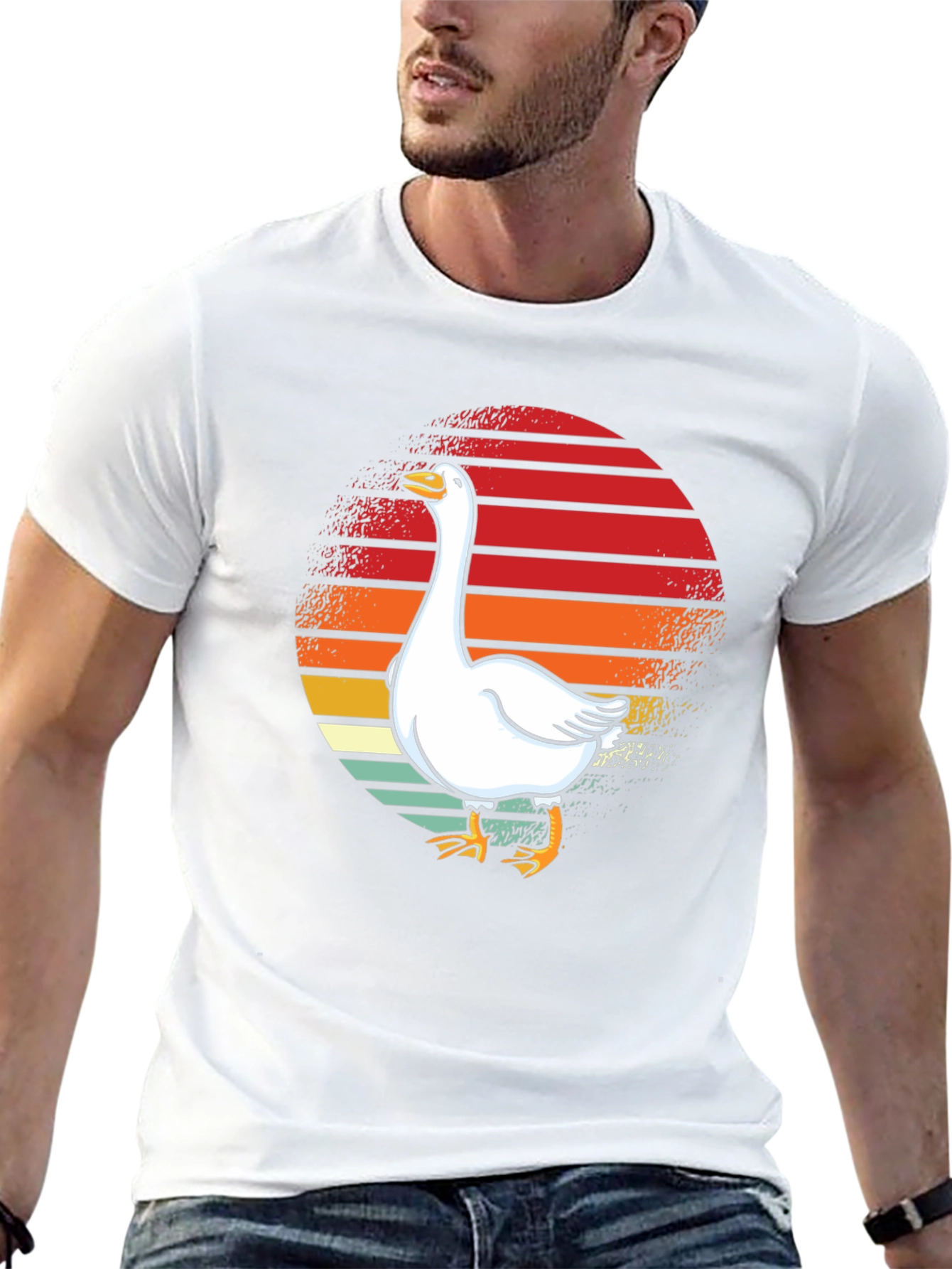 Retro Goose Graphic Tee - Stylish Comfort