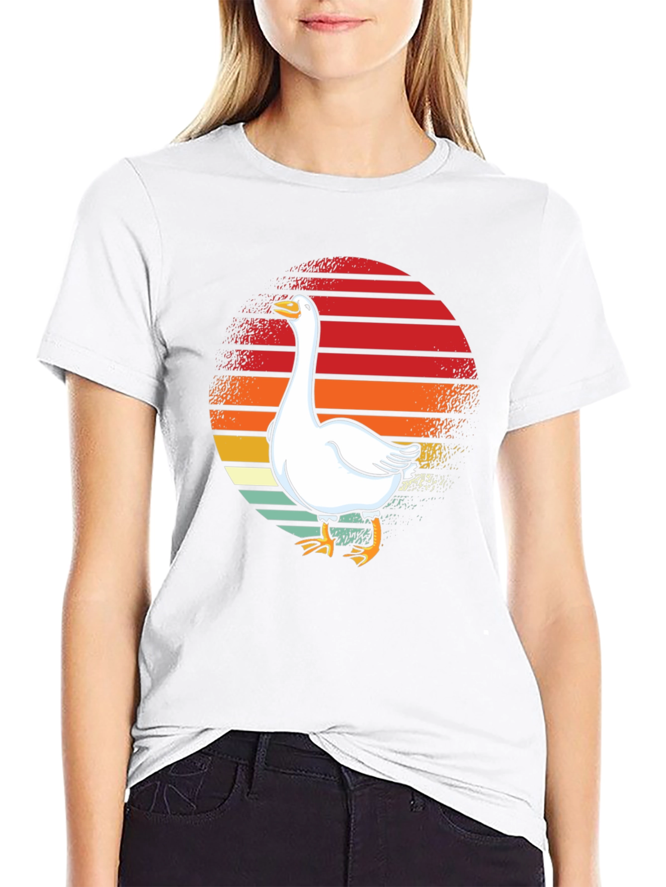 Retro Goose Graphic Tee - Stylish Comfort