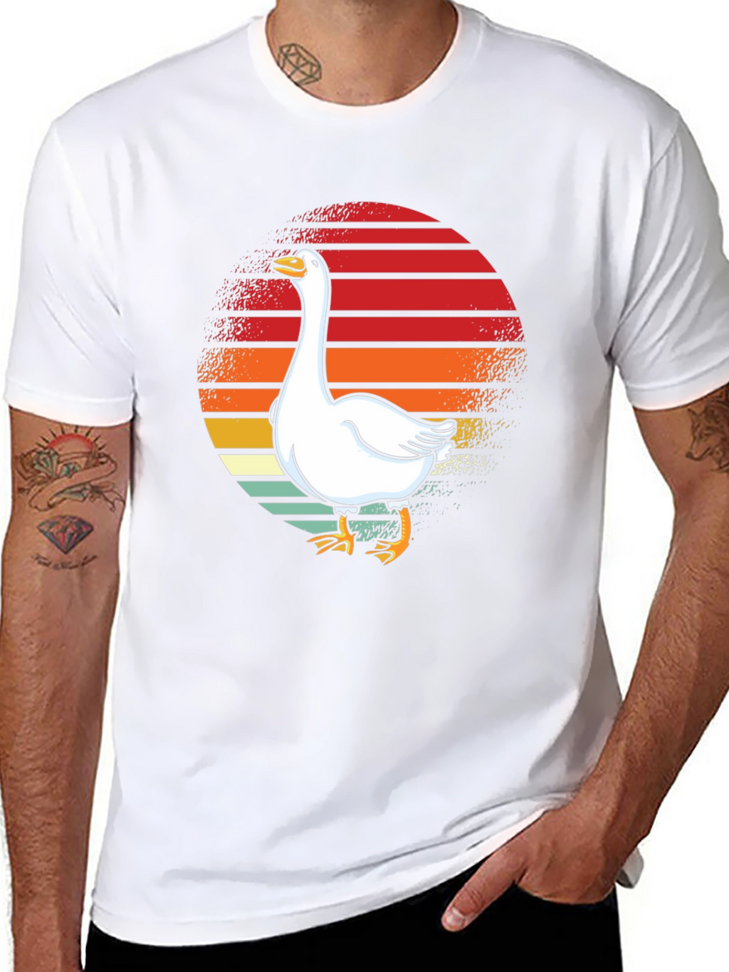 Retro Goose Graphic Tee - Stylish Comfort